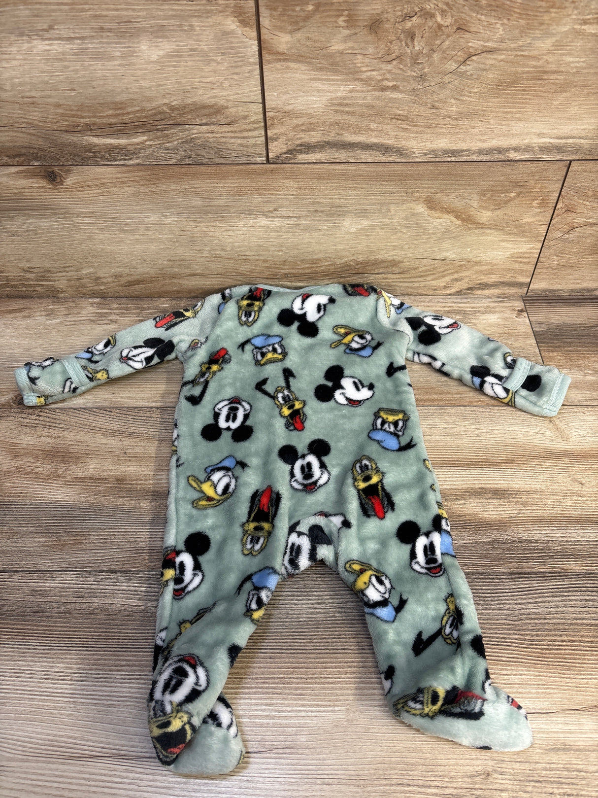 Disney Baby Mickey Mouse Blanket Sleeper Green sz 3-6m