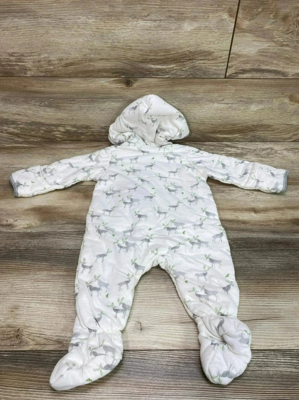 Burt's Bees Baby Reindeer Hooded Bunting White sz 0-3m - Me n Mommy To Be