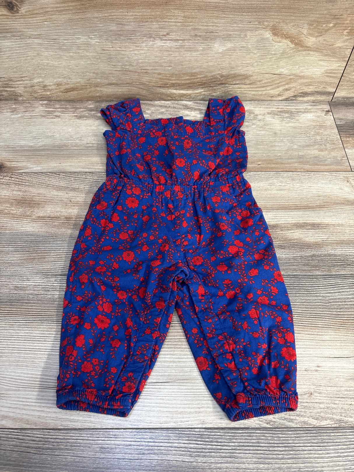 Janie and Jack Floral Puff Sleeve Jumpsuit Blue sz 12-18m - Me n Mommy To Be