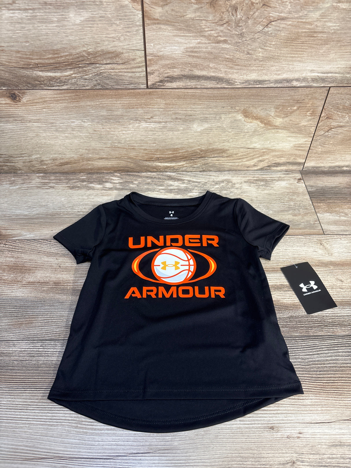 NEW Under Armour Velocity Ball Graphic Shirt Black sz 4T