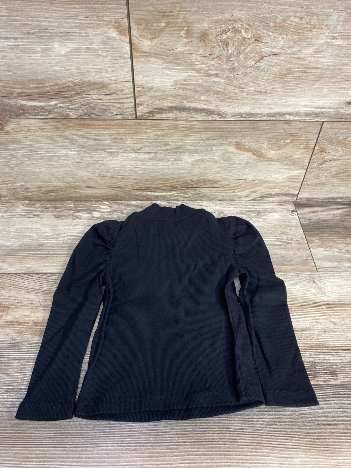 NEW Baby Gap Solid Puff Sleeve Rib Shirt Black sz 2T