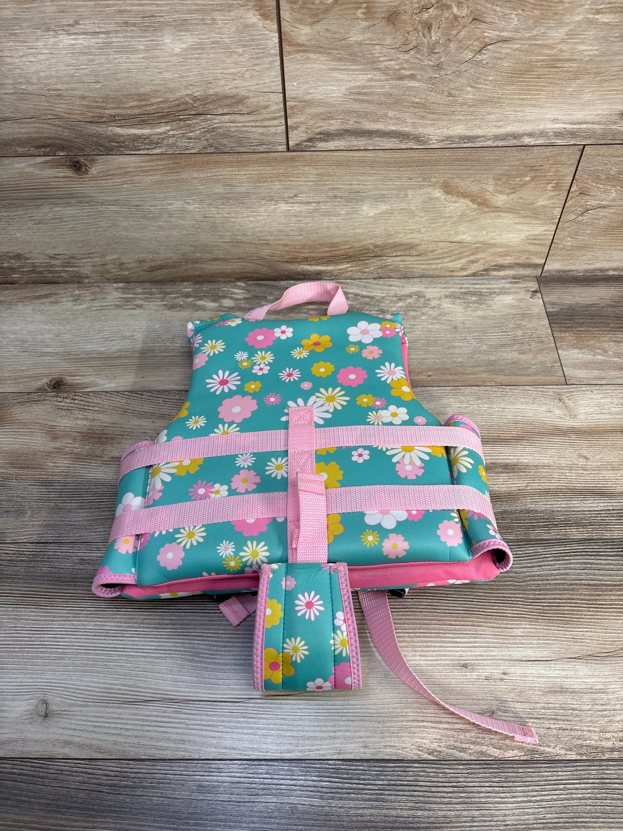 Pottwal Swim Vest, Blue Floral Ages 1-2