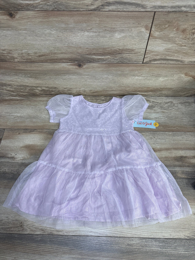 NEW Cat & Jack Tulle Overlay Dress Purple sz 3T - Me n Mommy To Be