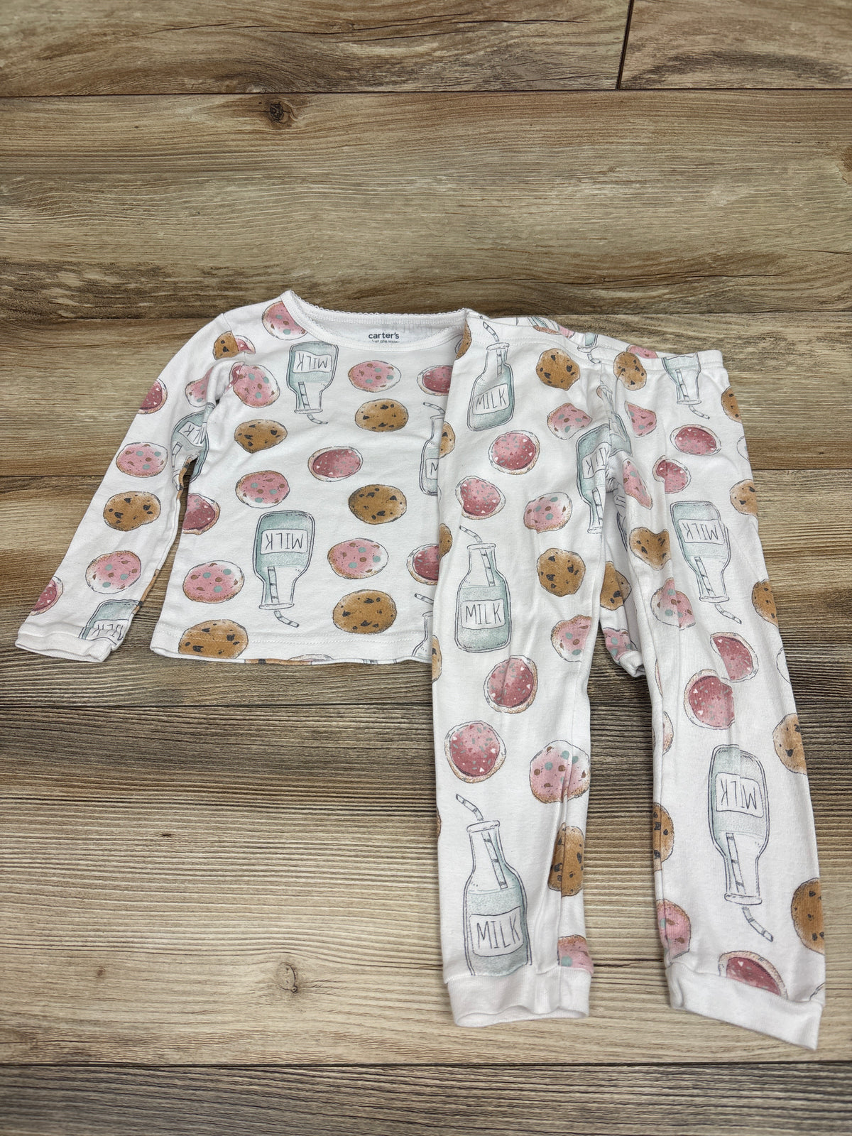 Just One You 2pc Pajama Set White sz 3T