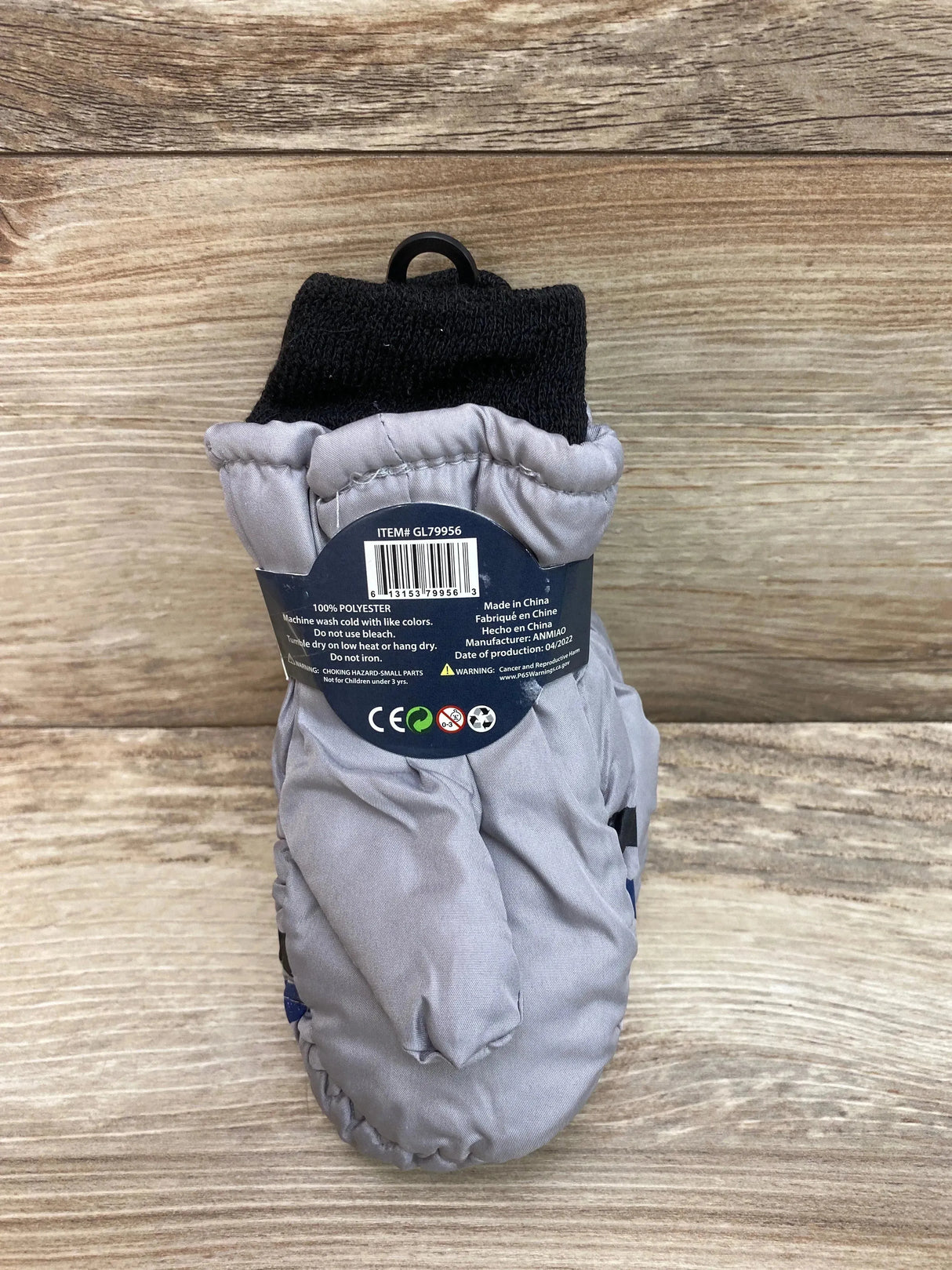 NEW ThermaWear Kid's Ski Striped Grey Mittens - Me n Mommy To Be
