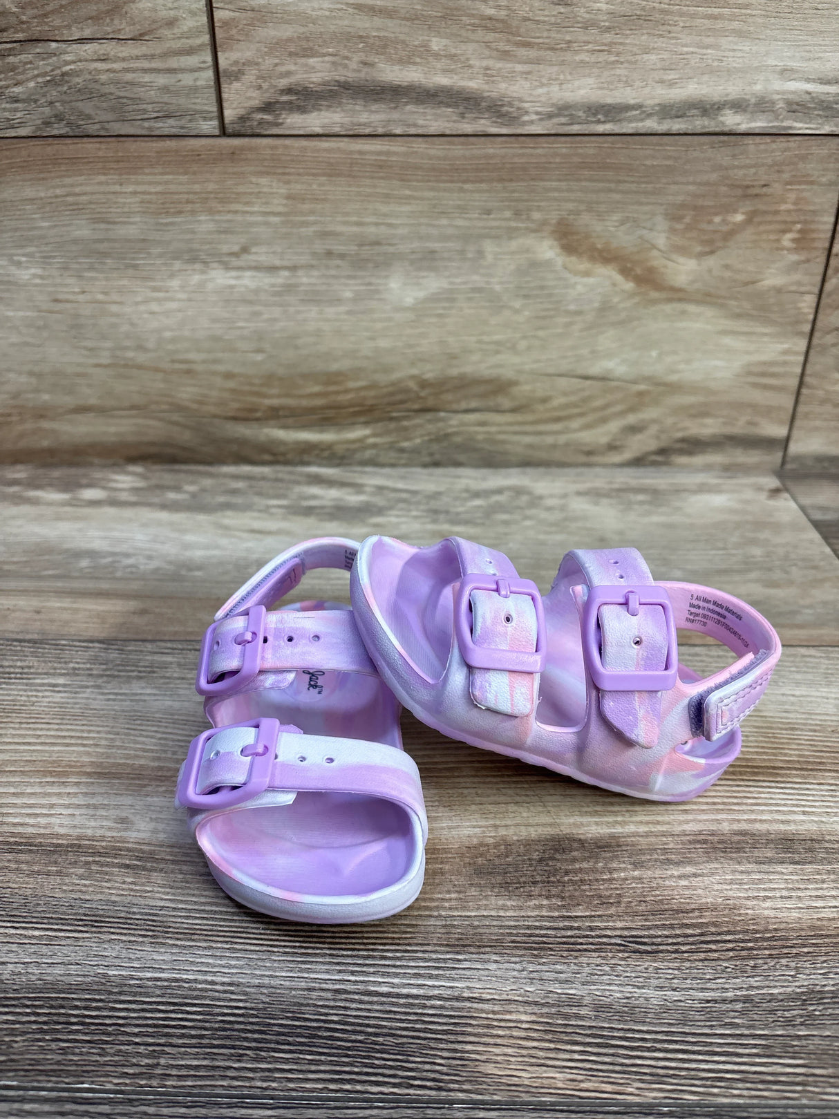 Cat & Jack Double Buckle Sandal Purple sz 5c