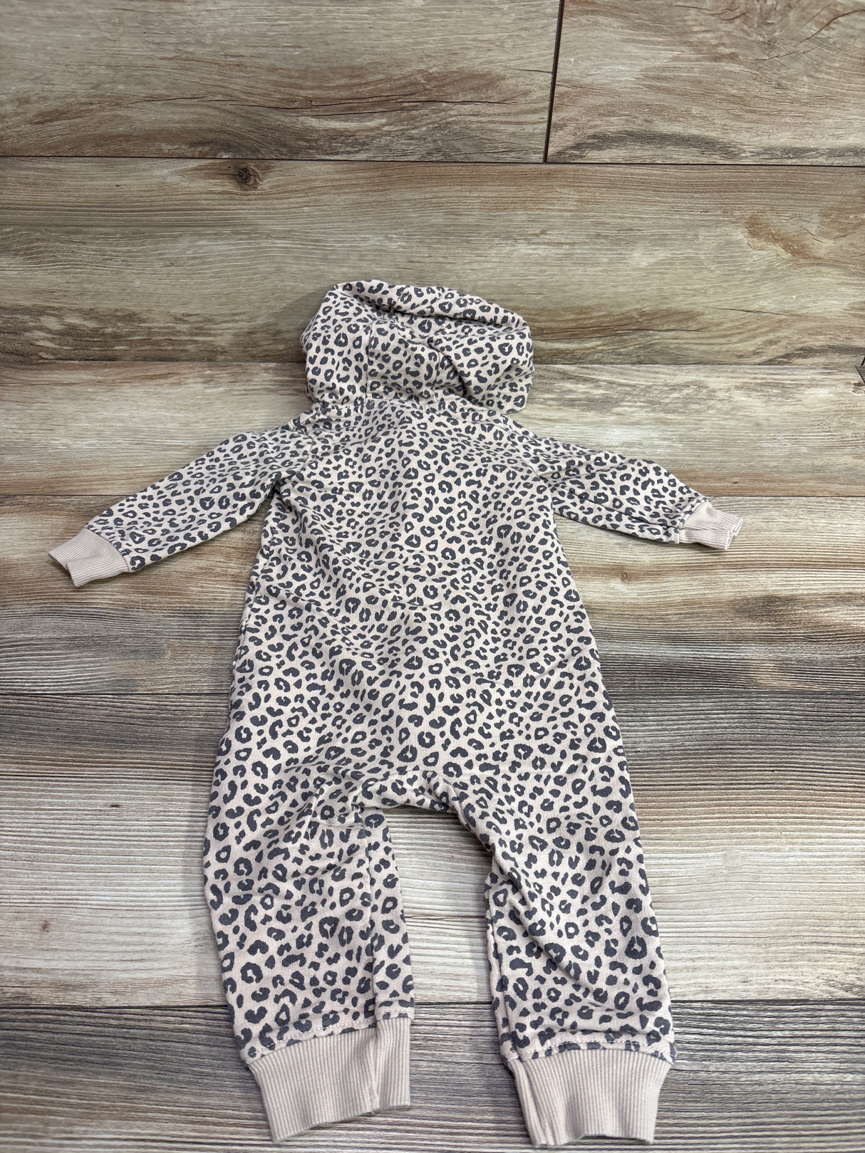 Carter's Leopard Print Hooded Coverall Tan sz 9m