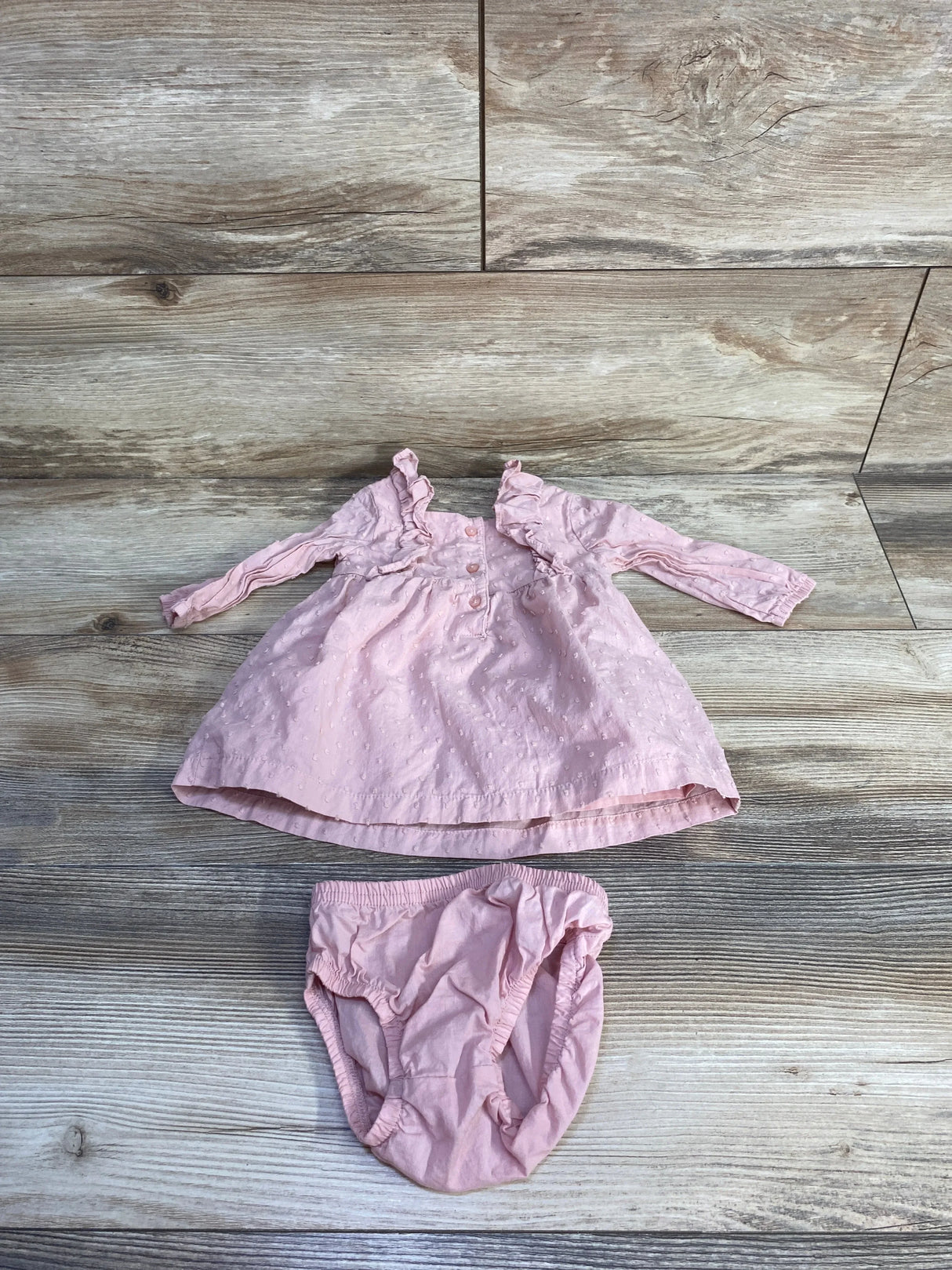 Carter's 2pc Swiss Dot Dress & Bloomers Set Pink sz 3m