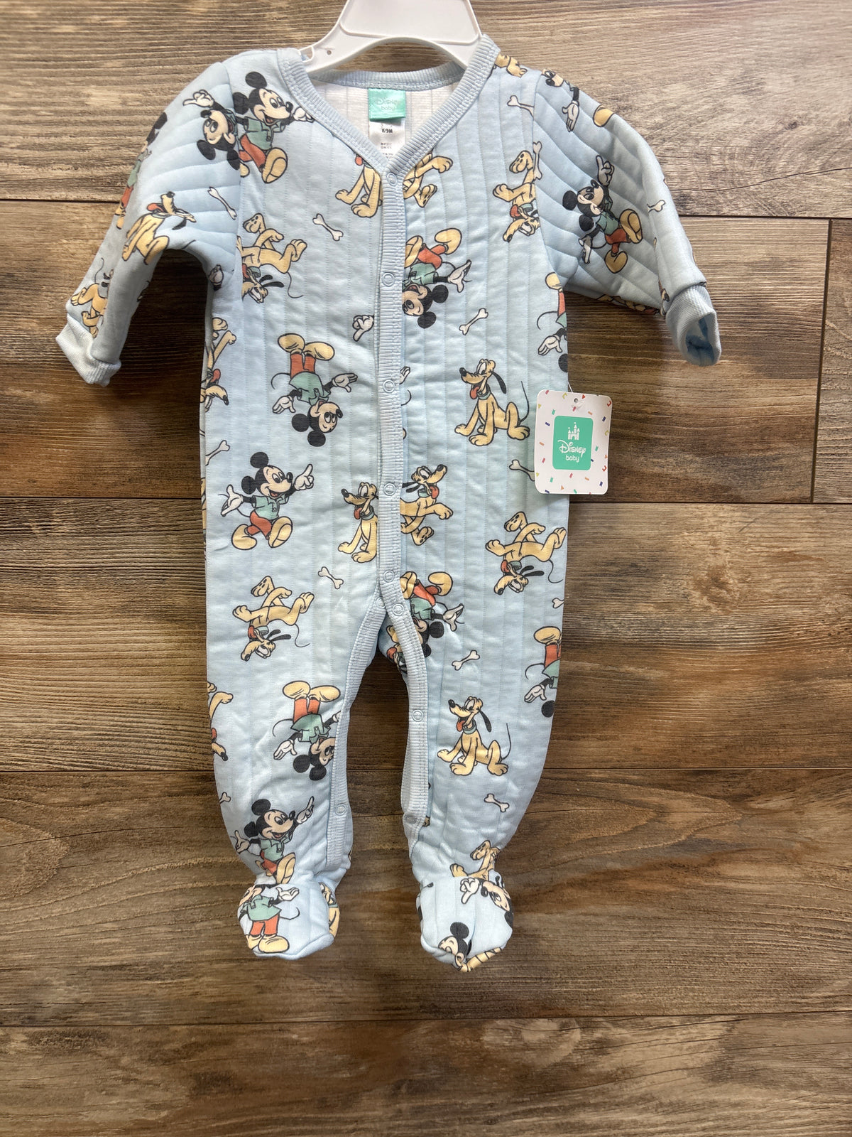 NEW Disney Baby Mickey Mouse Snap Sleeper Blue sz 6/9m