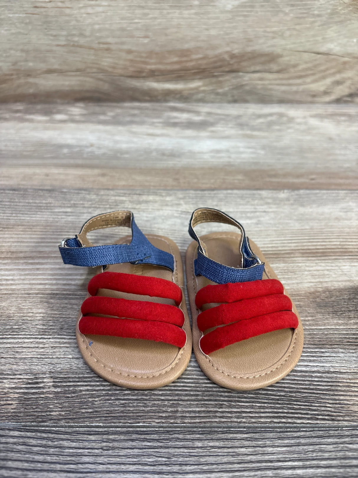 Old Navy Strappy Mixed-Material Sandals Red sz 1/2c