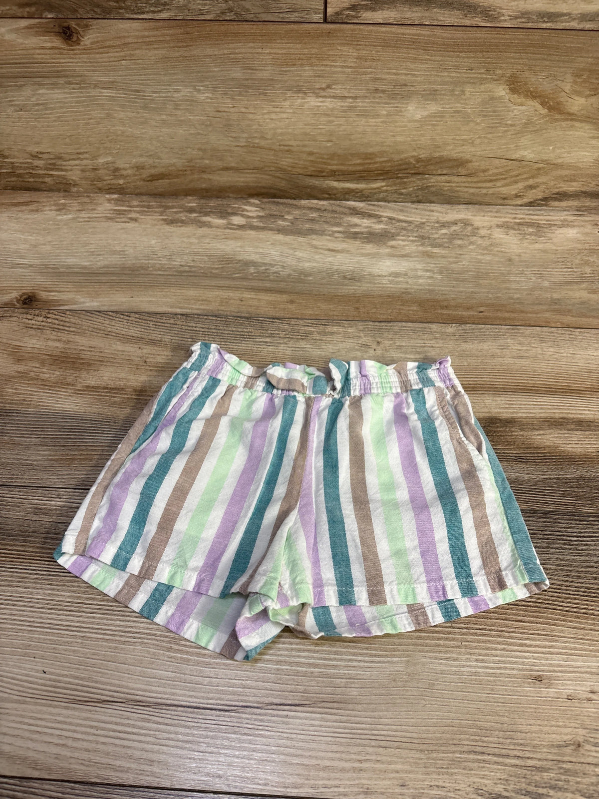 Carter's Striped Viscose Shorts White sz 3T