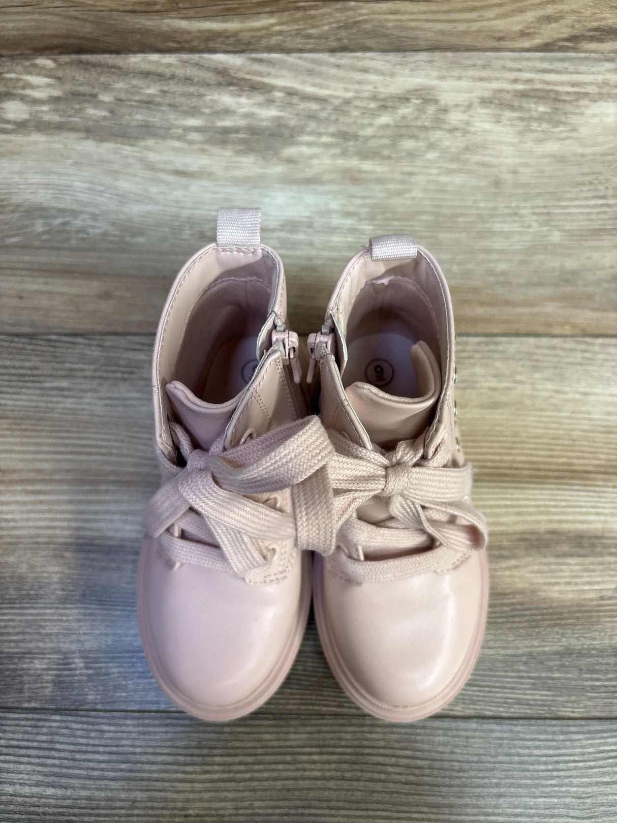 Cat & Jack Amaya Combat Boots Blush sz 9c