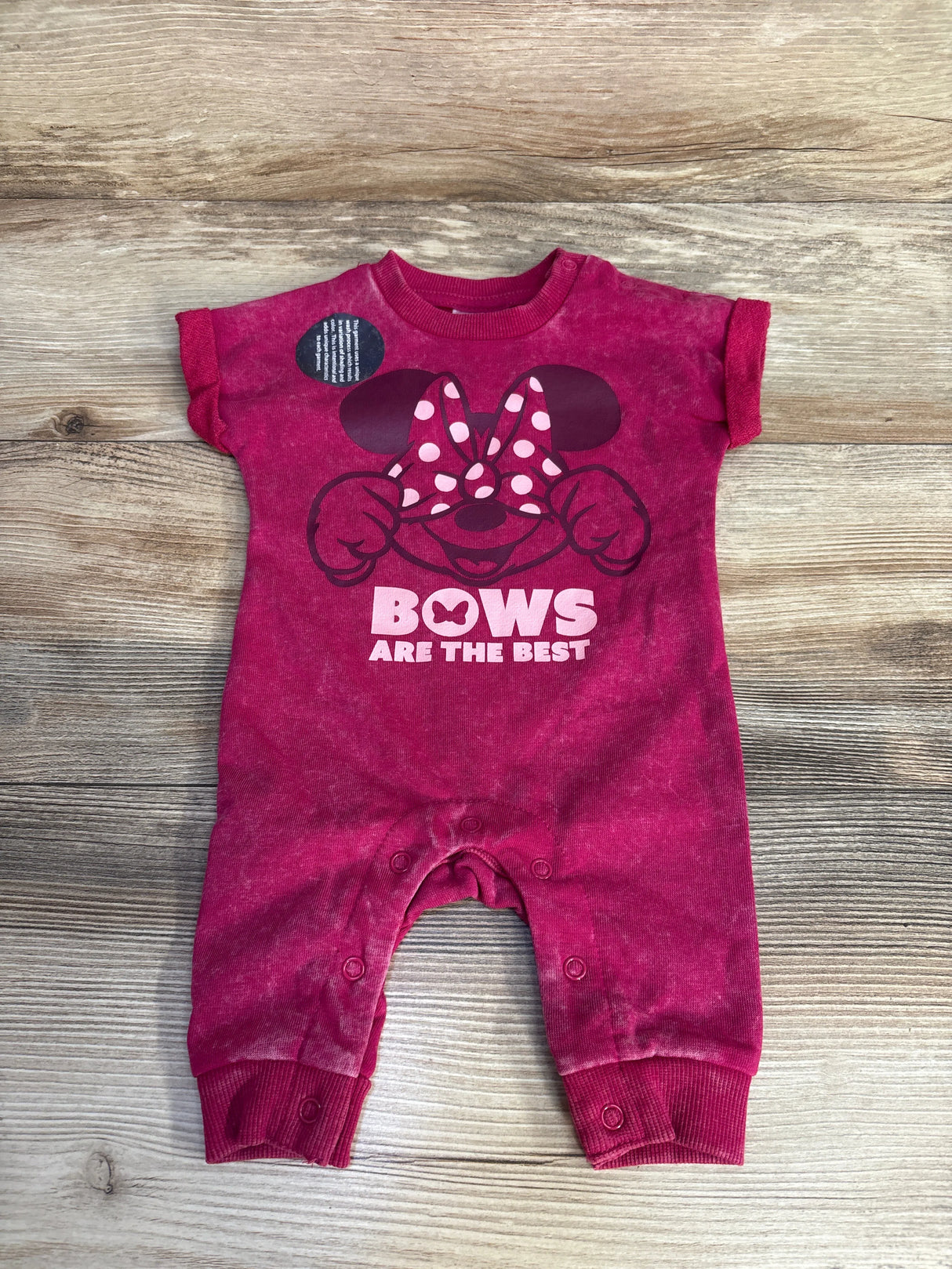 NWOT Disney Baby Minnie Mouse Short Sleeve Romper Hot Pink sz 0-3m