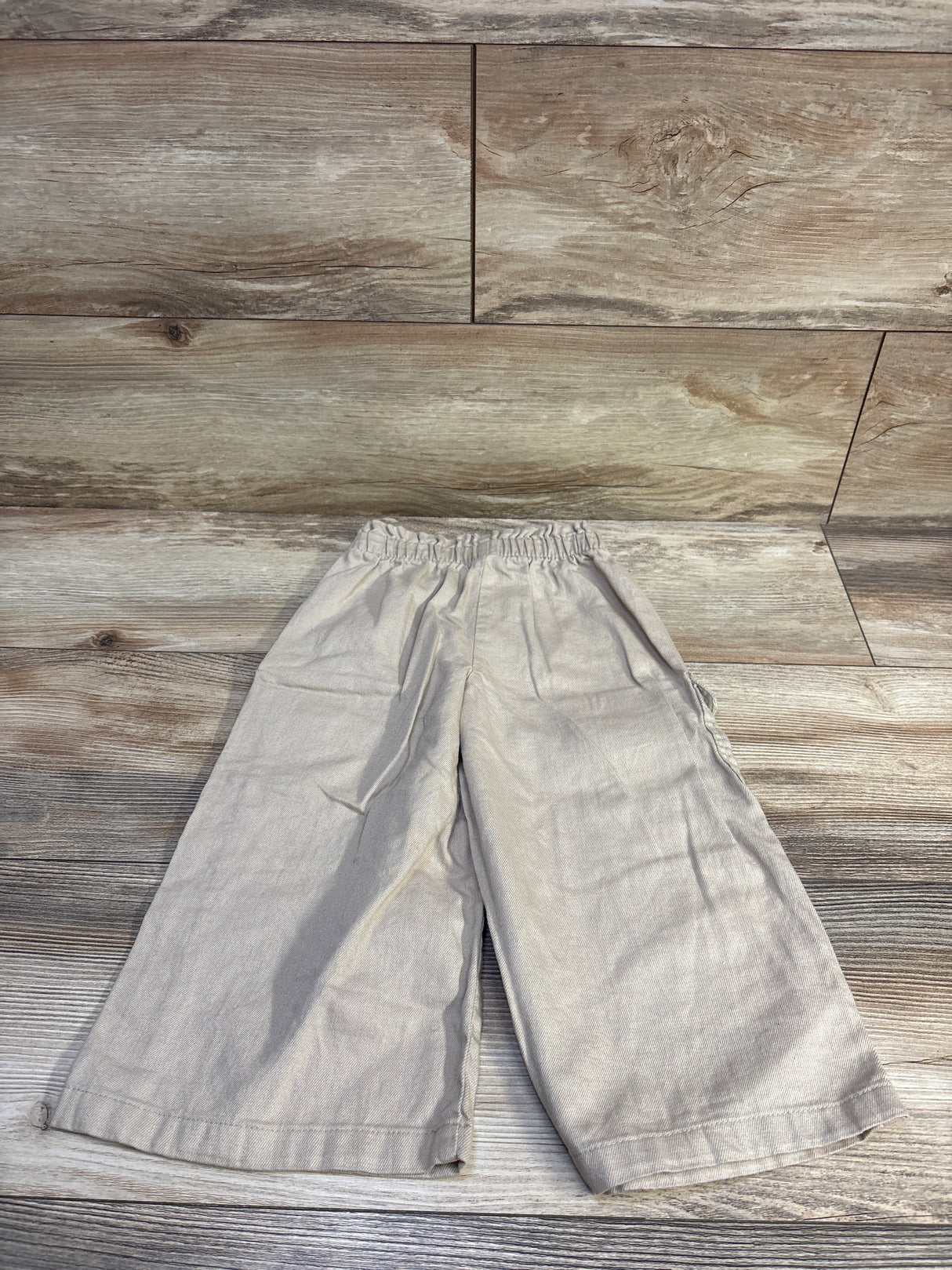 H&M Pull-On Wide Leg Cargo Pants Tan sz 3T