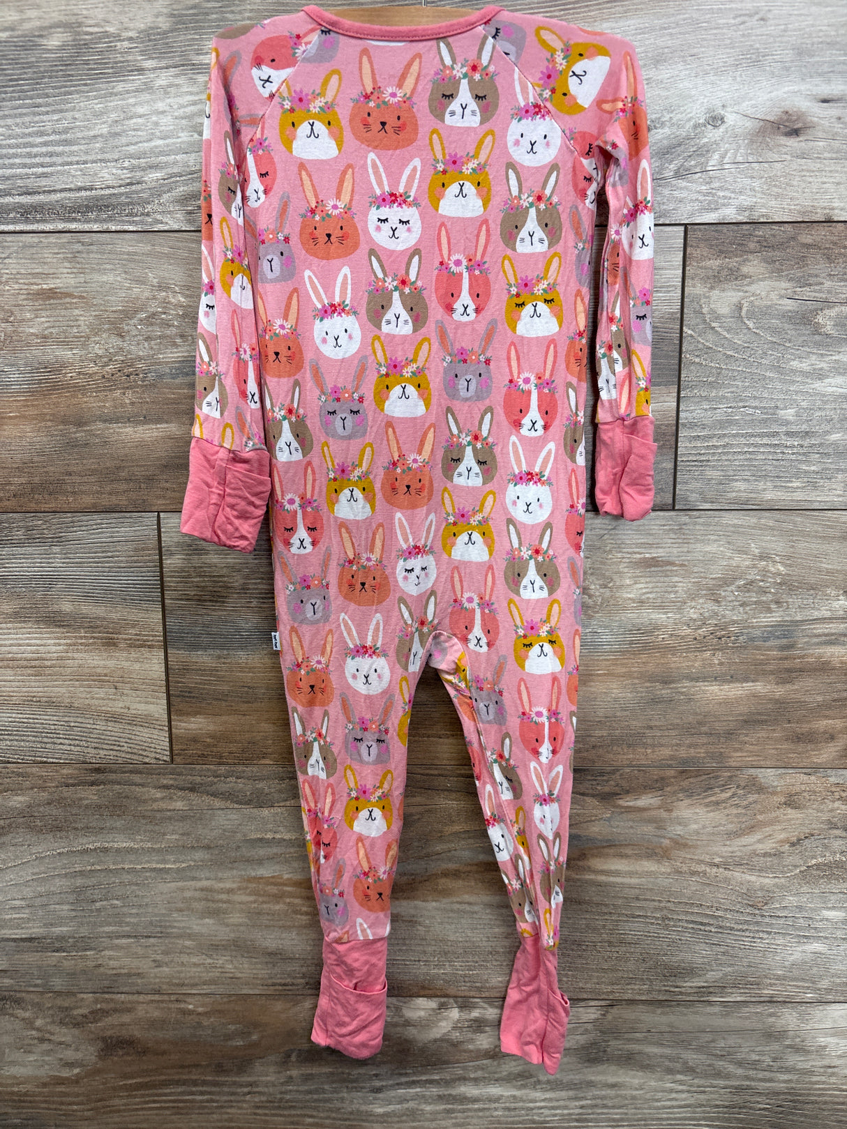 Little Sleepies Boho Bunnies Sleeper Pink sz 12-18m