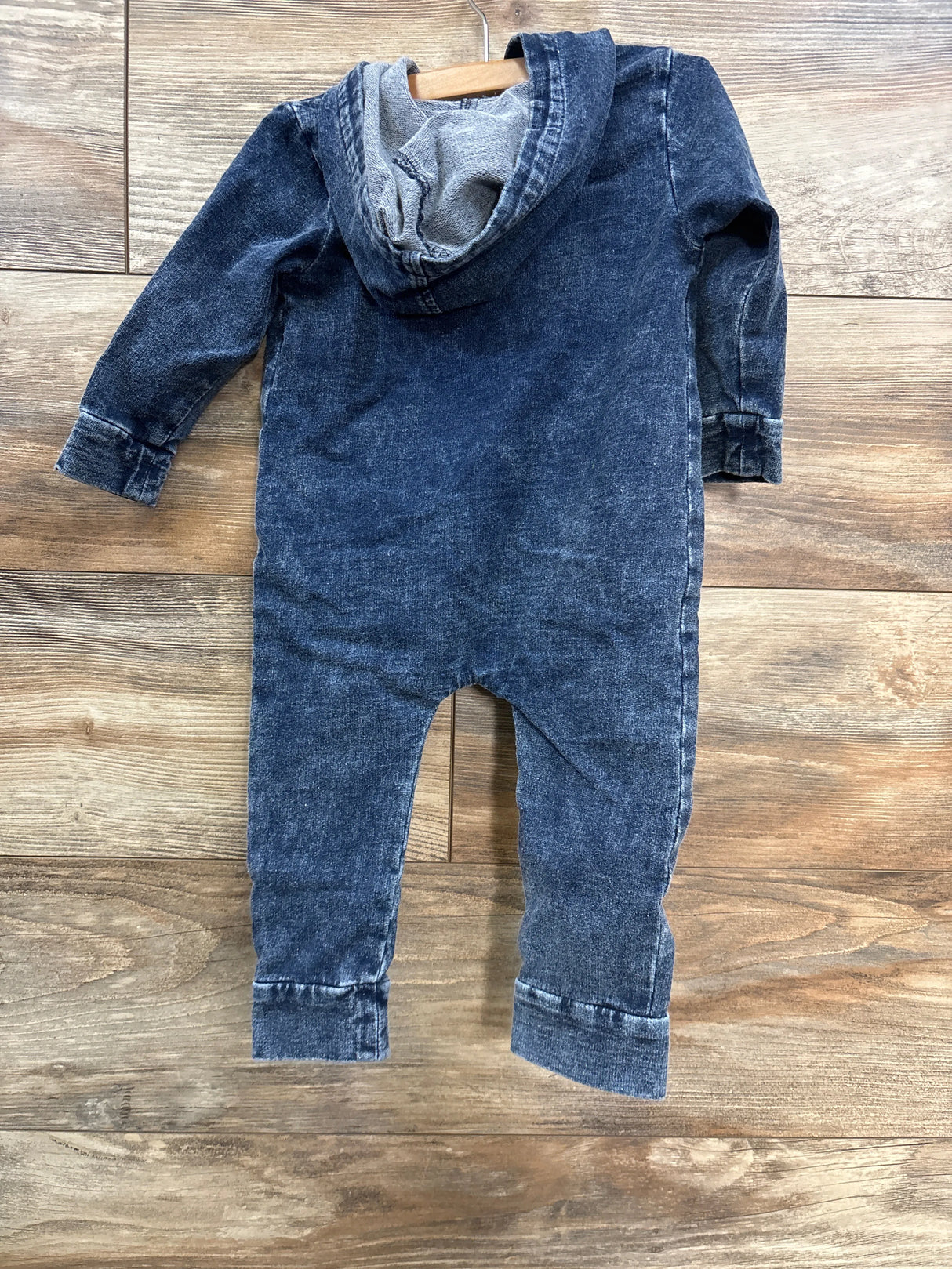 Denim Hooded Coverall Navy sz 9-12m