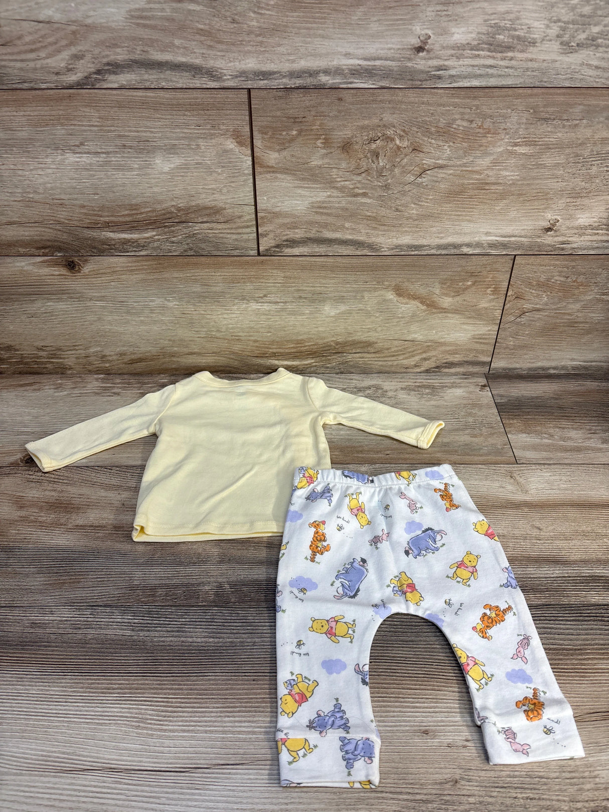 Disney Baby Hello Little Friend Kimono Shirt & Pants Set Yellow sz 0-3m