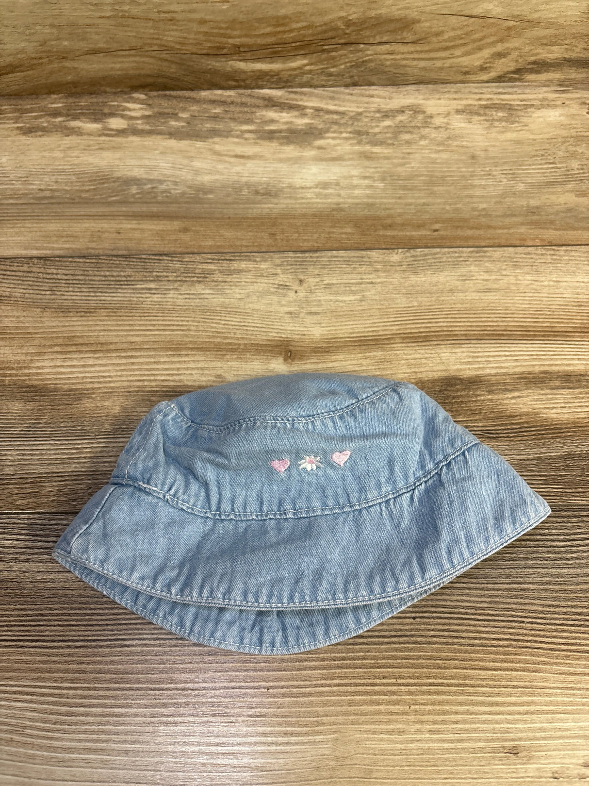 Embroidered Denim Bucket Hat Blue sz 0/3m