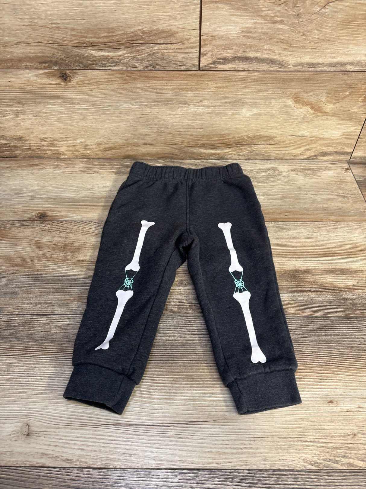 Cat & Jack Pull On Skeleton Joggers Grey sz 2T