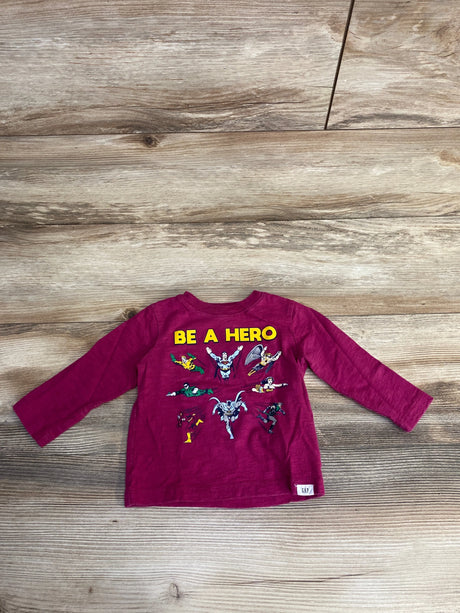 Baby Gap DC Justice League 'Be a Hero' T-Shirt Cerise sz 6-12m - Me n Mommy To Be