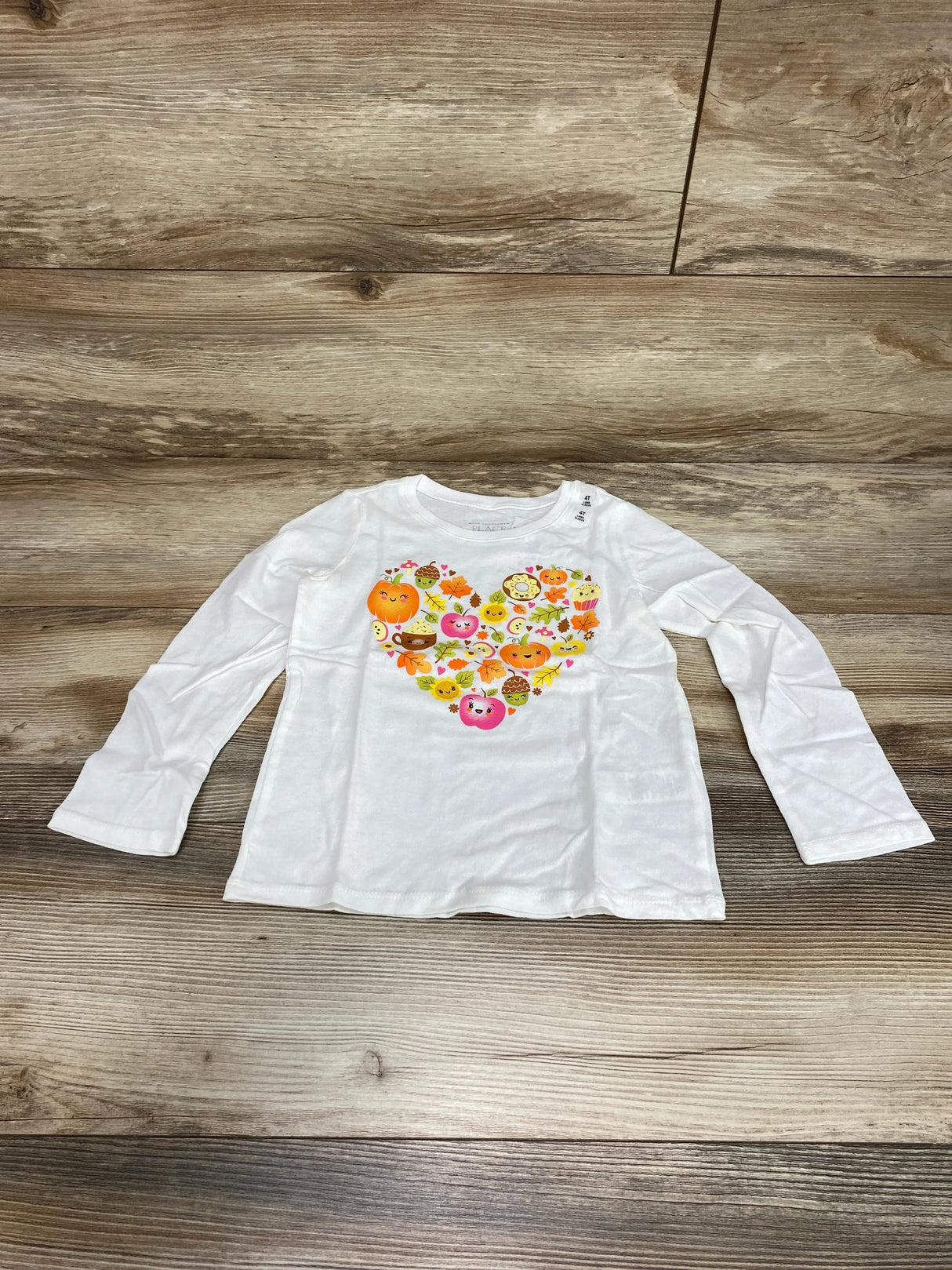 NEW Children's Place Ivory Fall Heart sz 4T - Me n Mommy To Be