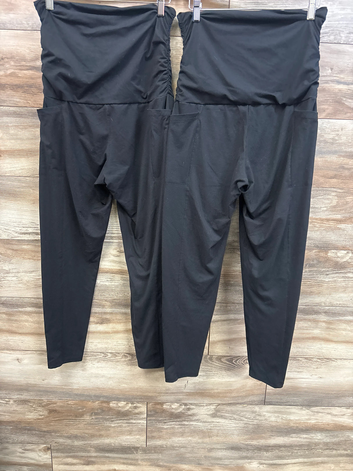 Maternity 2pk Ruched Leggings Black sz Medium