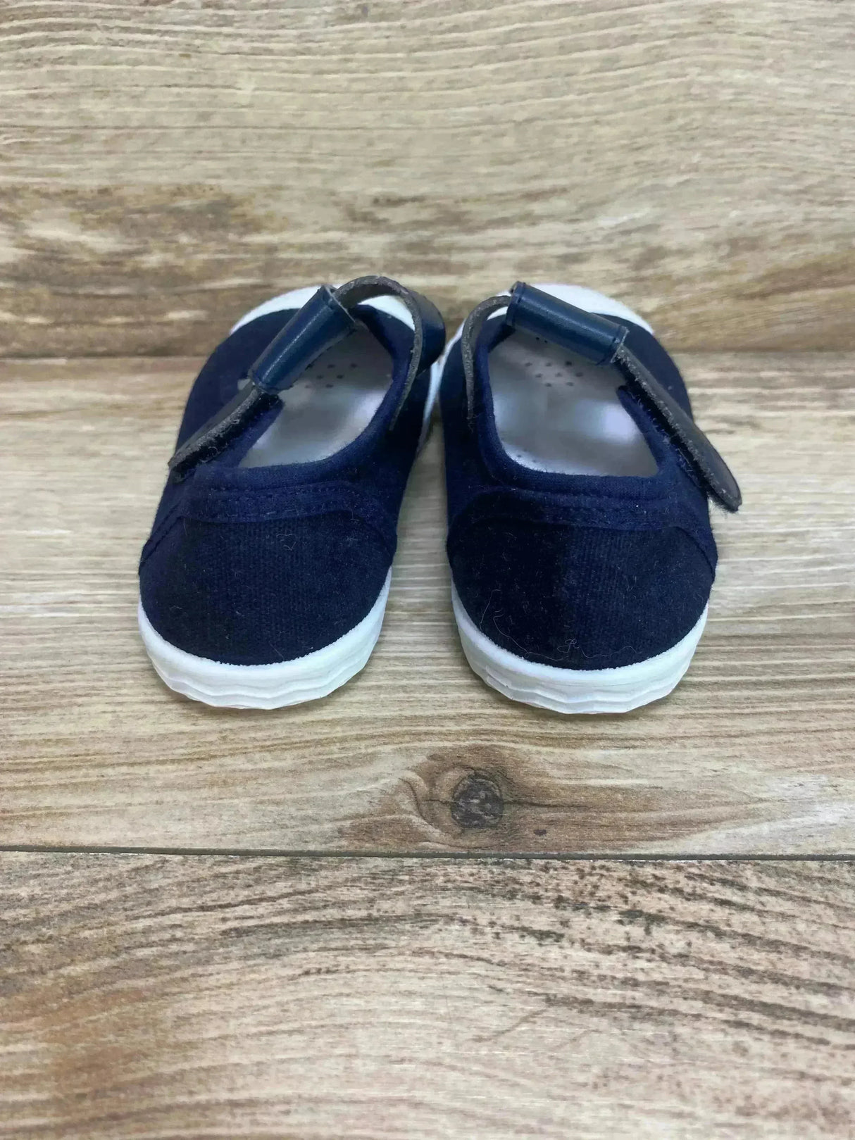 Jacadi Paris Girls Navy Blue Canvas Shoes sz 7c - Me n Mommy To Be