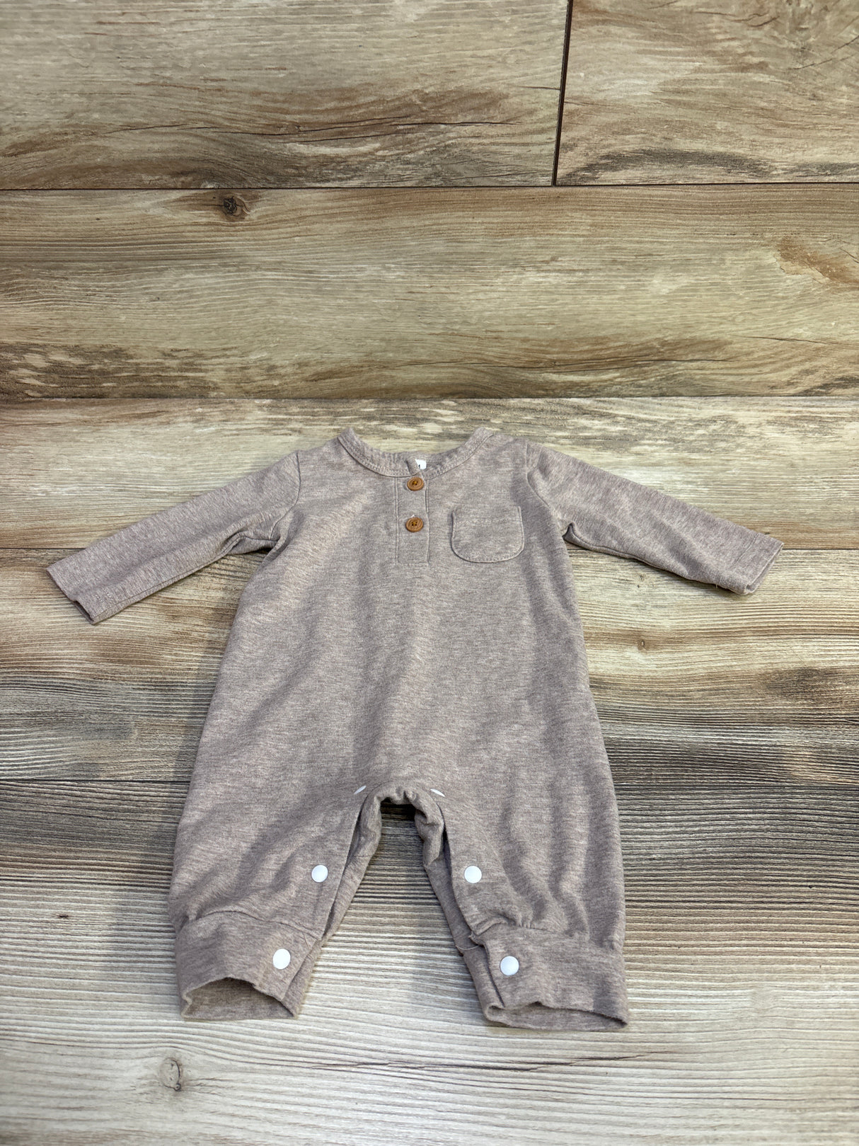 Shein Henley Coverall Brown sz 1-3m