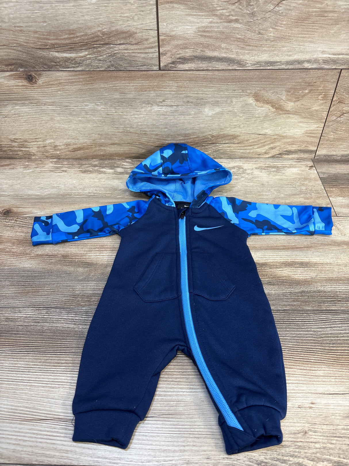 Nike Dri-Fit Hooded Coverall Blue sz Newborn