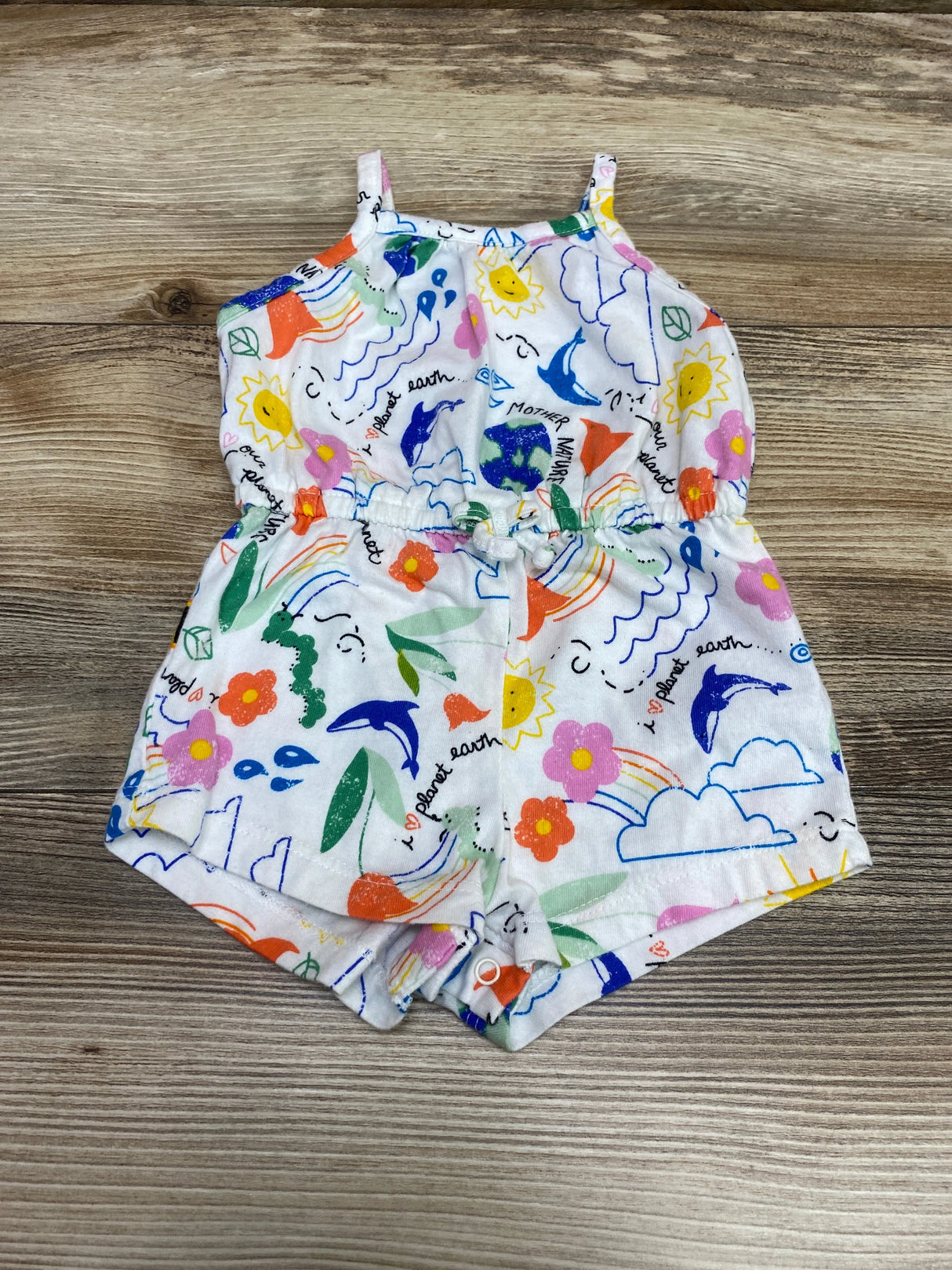 Old Navy Mother Nature Romper White sz 0-3m - Me n Mommy To Be