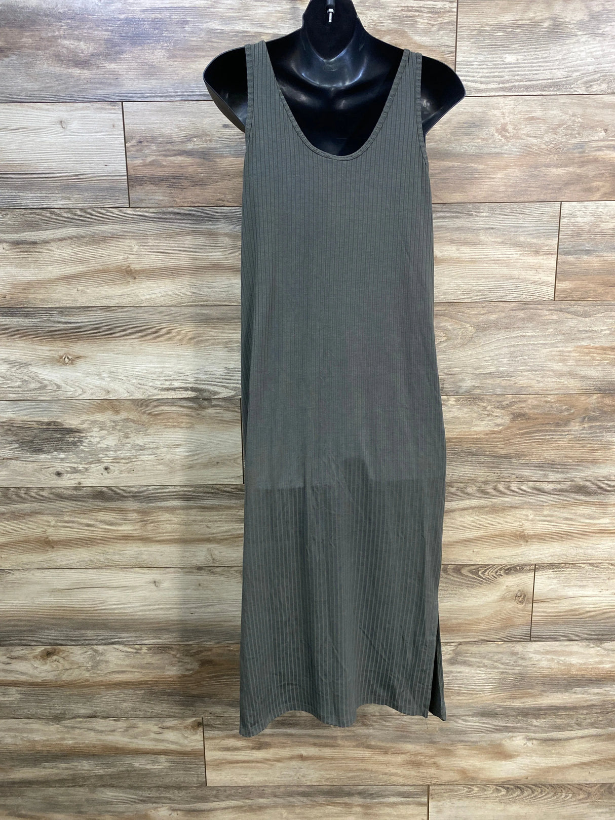 H&M Maternity Ribbed Tank Dress Green sz L