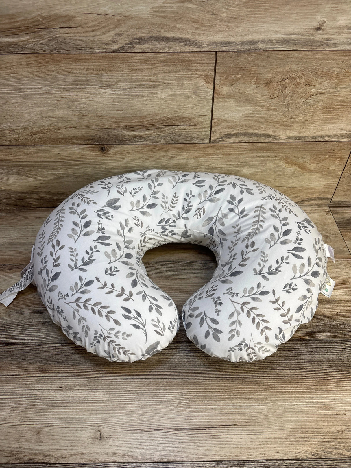 Boppy Nursing Pillow with Leaf Slipcover