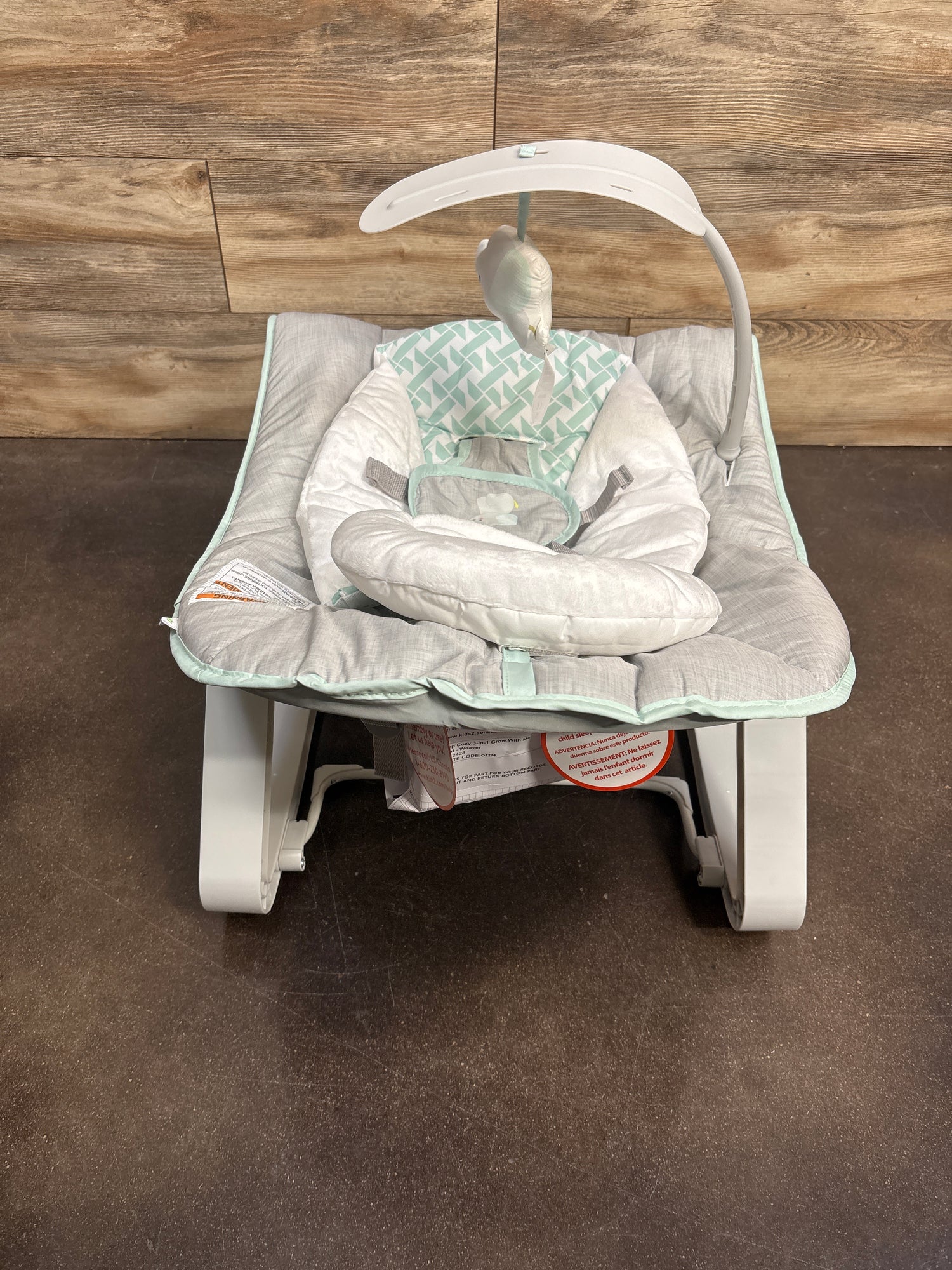 NEW Ingenuity Keep Cozy 3-in-1 Grow with Me Baby Bouncer, Rocker & Toddler Seat in Weaver