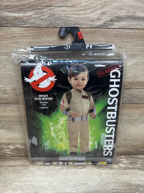 NEW Amscan 1pc Ghostbusters Jumpsuit Costume Beige sz 12-24m