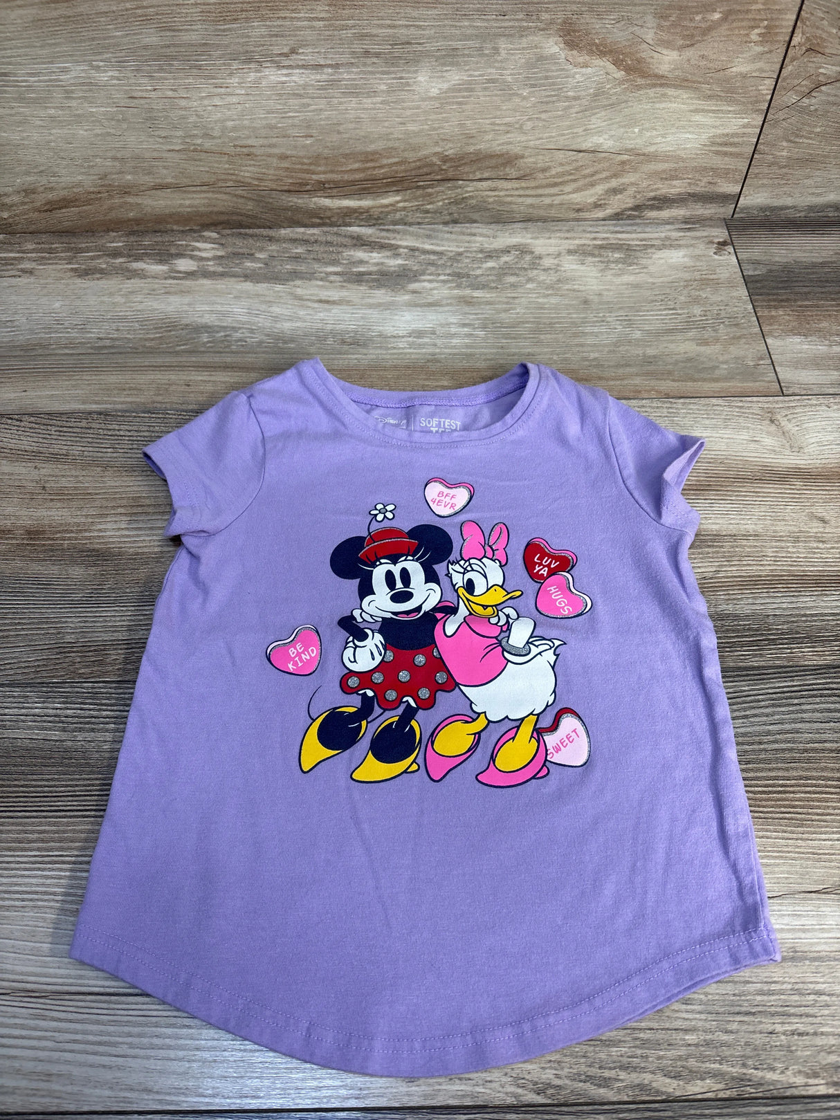Disney x Jumping Beans Minnie Mouse Valentines Day Shirt Lilac sz 4T