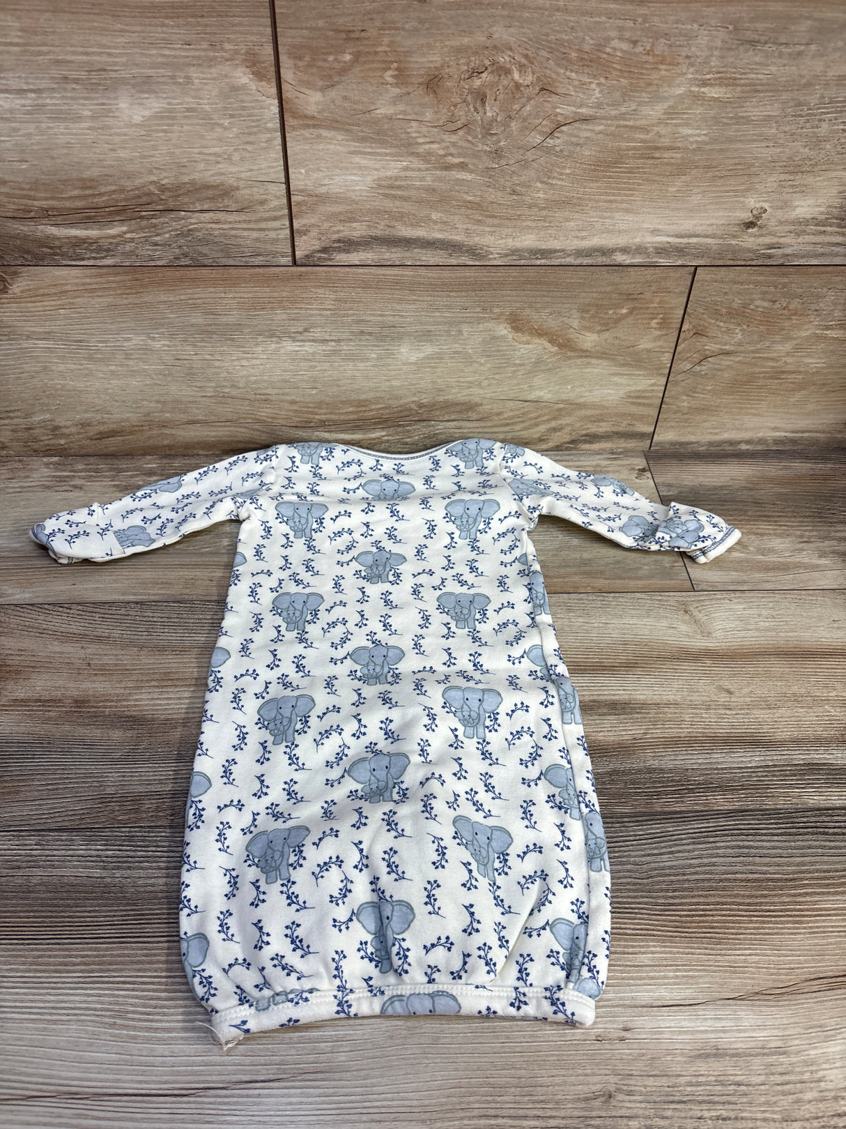 Touched By Nature Elephant Sleeper Gown Ivory sz 0-6m