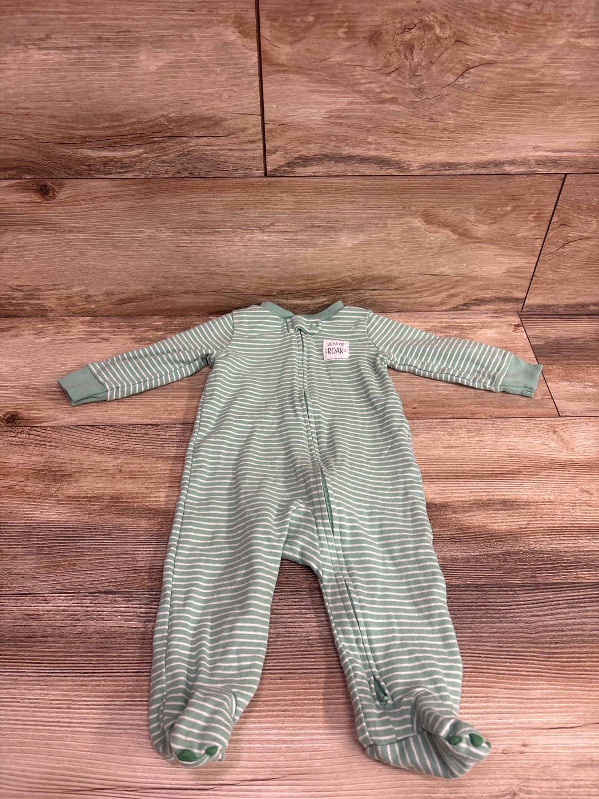 Simple Joys Striped Sleeper Green sz 3-6m