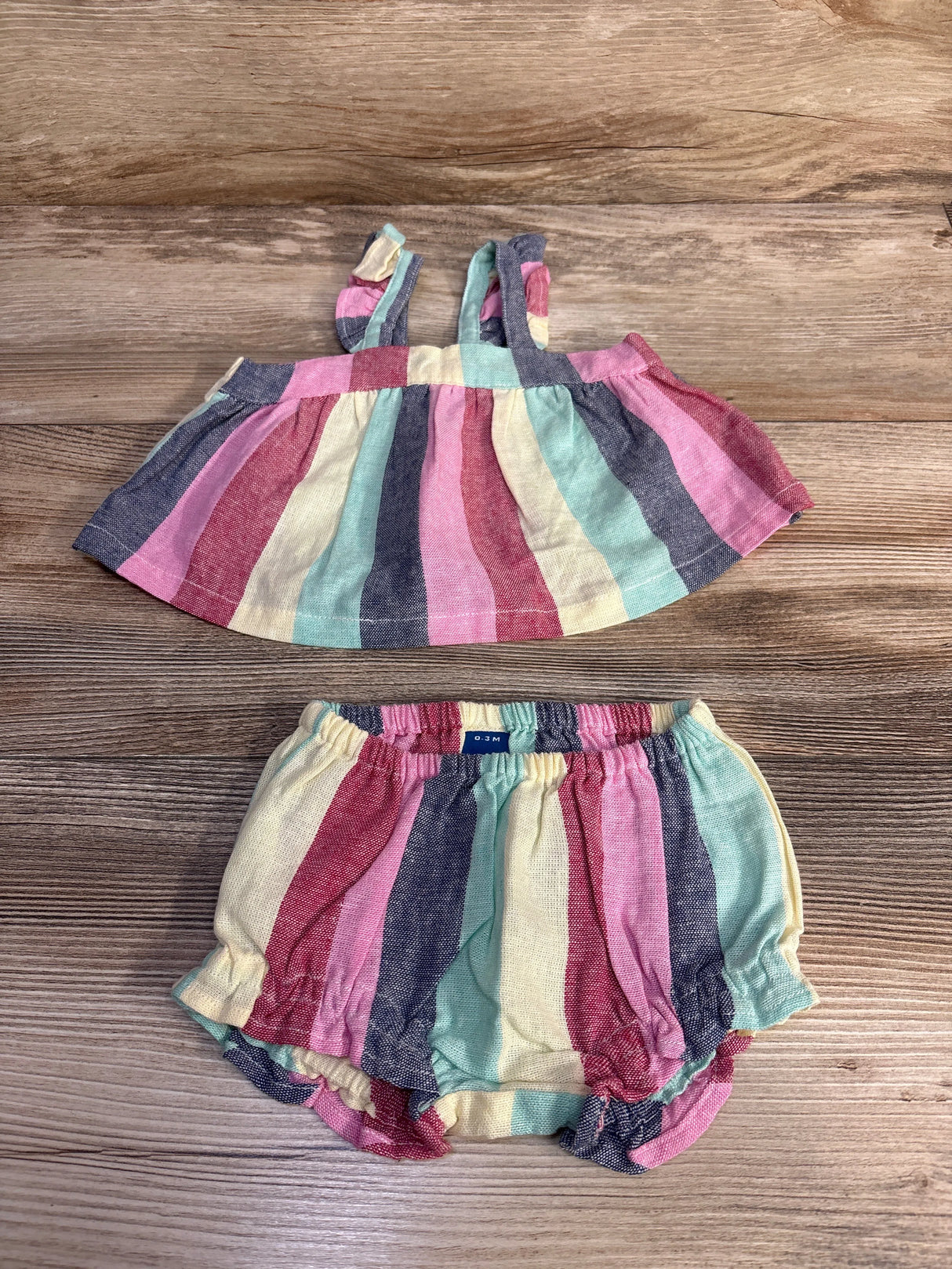 Old Navy 2pc Striped Top & Bottoms Pink sz 0-3m - Me n Mommy To Be