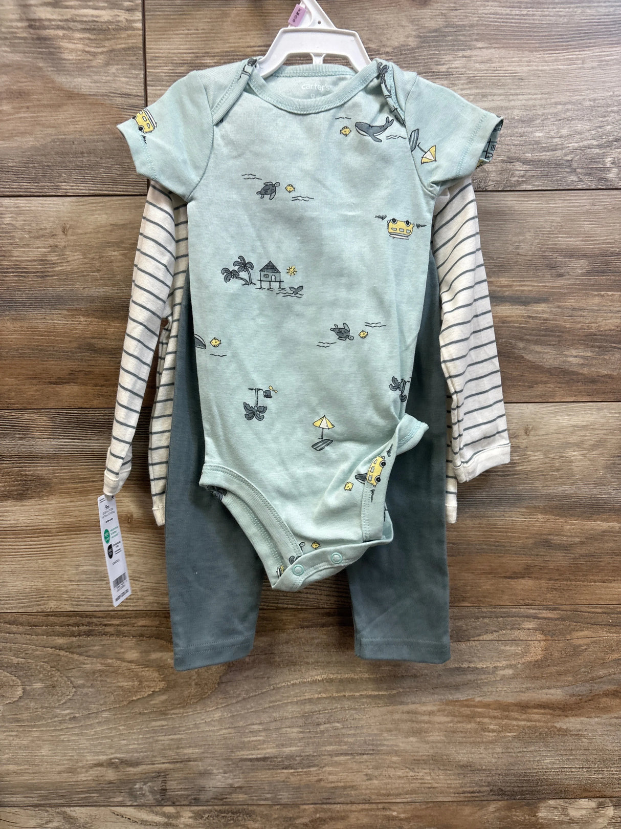 NEW Carter's 3pc Jacket, Bodysuit, & Pants Set Blue sz 9m