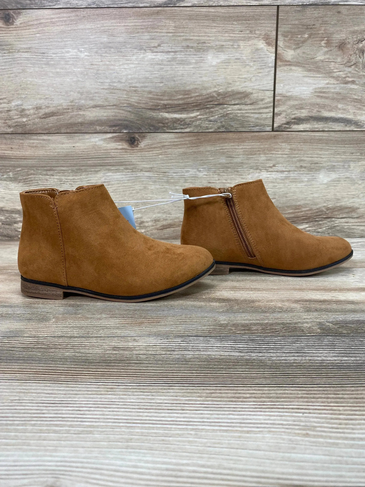 NEW Cat & Jack Girls' Opal Zipper Booties Cognac Sz 1Y - Me n Mommy To Be