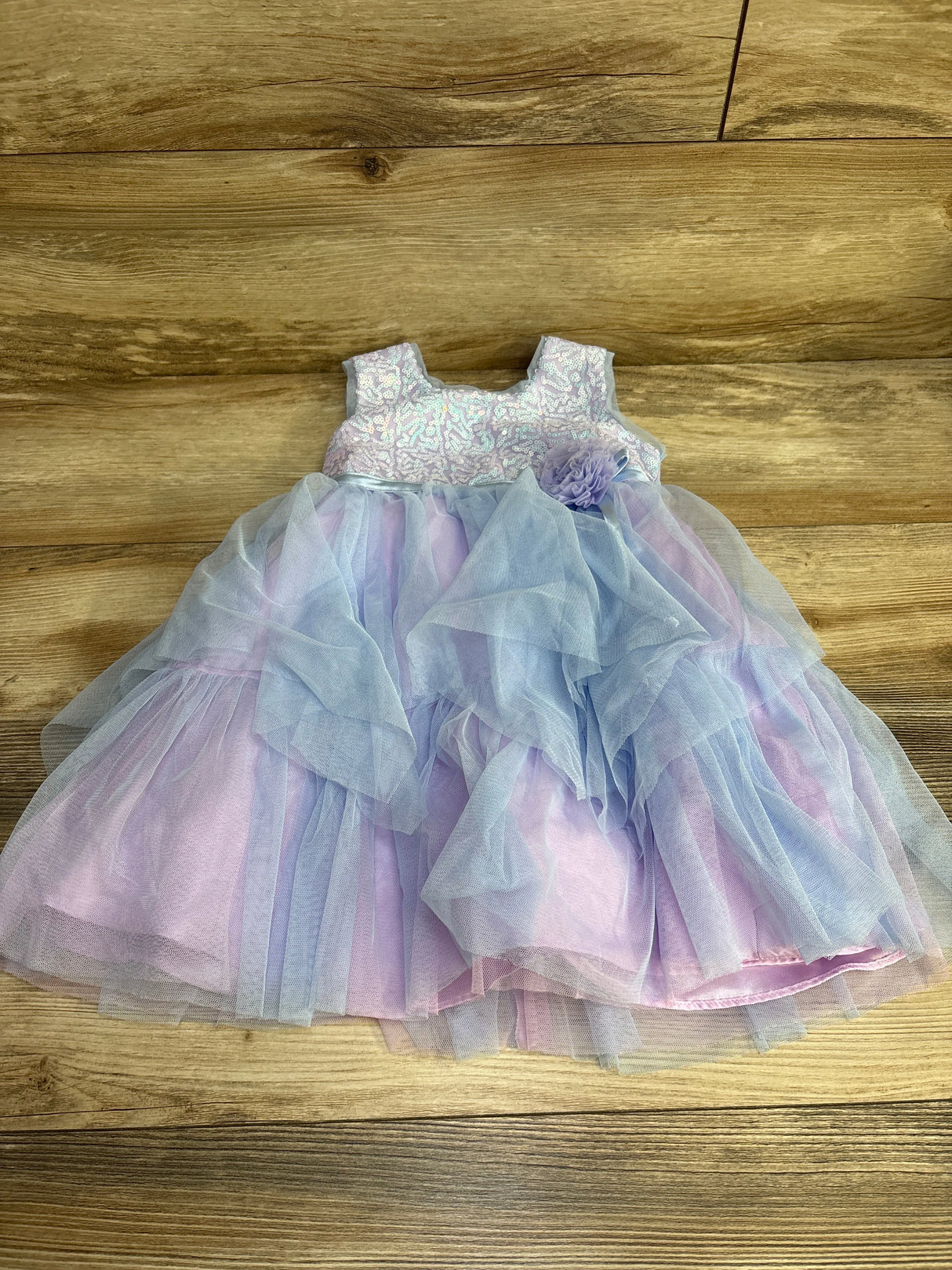 Jona Michelle Tiered Tulle Dress Purple/Blue sz 2T - Me n Mommy To Be