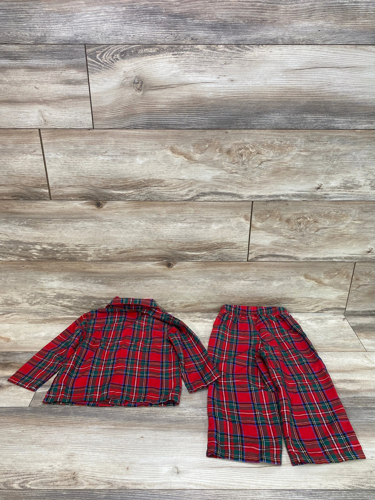 Old Navy Unisex Red Tartan Plaid Pajama Set sz 2T - Me n Mommy To Be