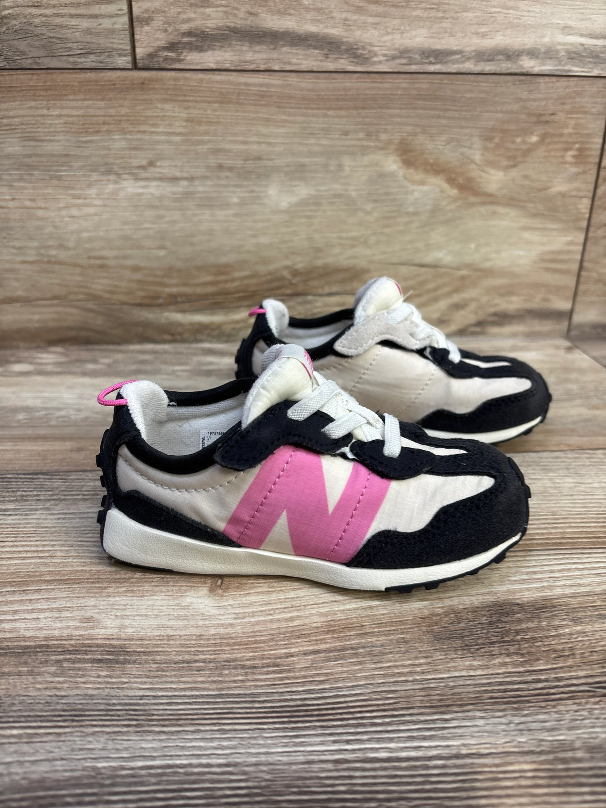 New Balance 327 Hook & Loop Sneakers Black/Pink sz 7c