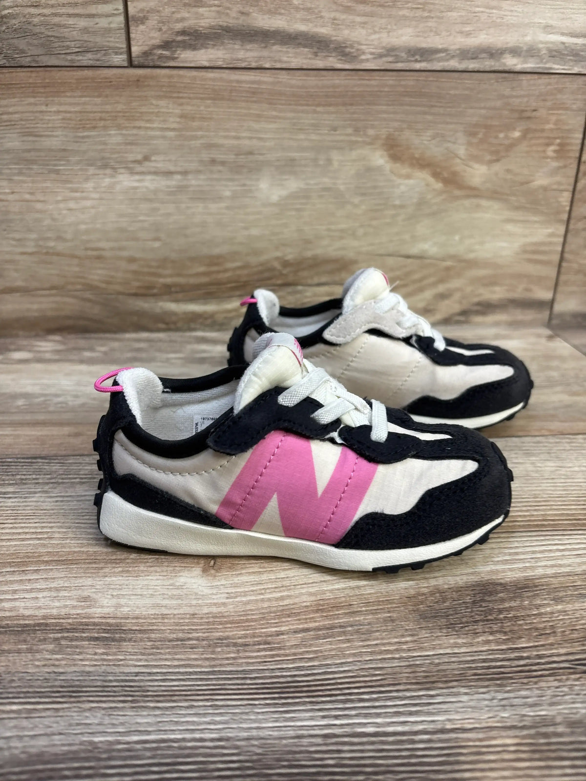 New Balance 327 Hook & Loop Sneakers Black/Pink sz 7c