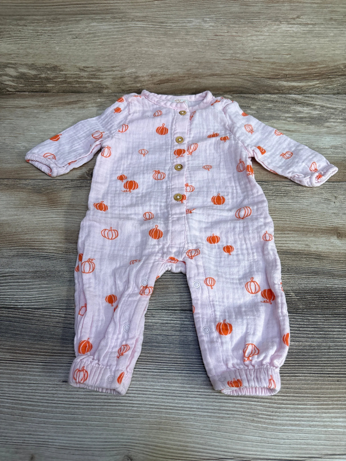 Cat & Jack Pumpkin Print Coverall Pink sz 0-3m - Me n Mommy To Be
