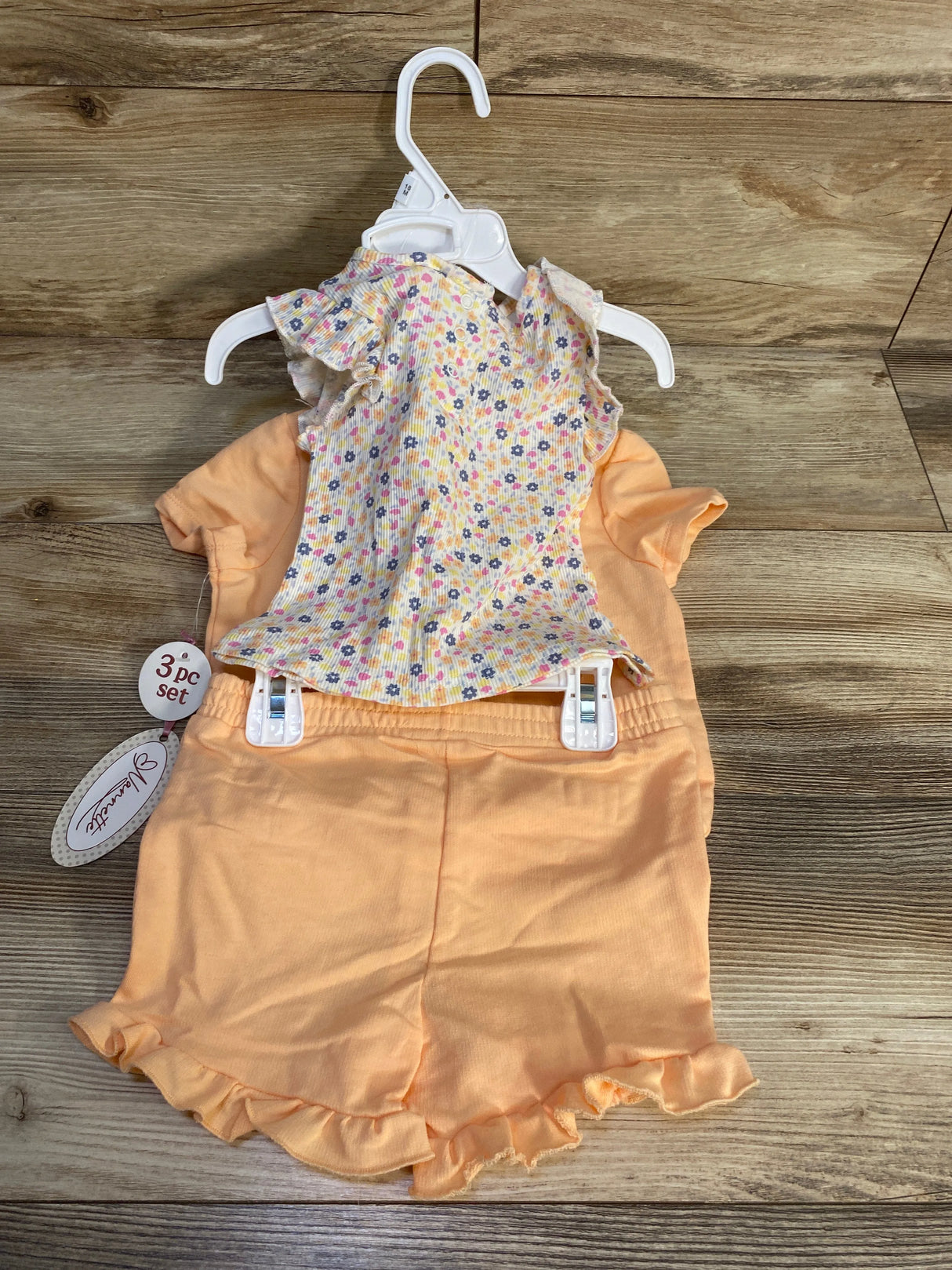 NEW Nannette 3pc Floral Set Orange sz 18m