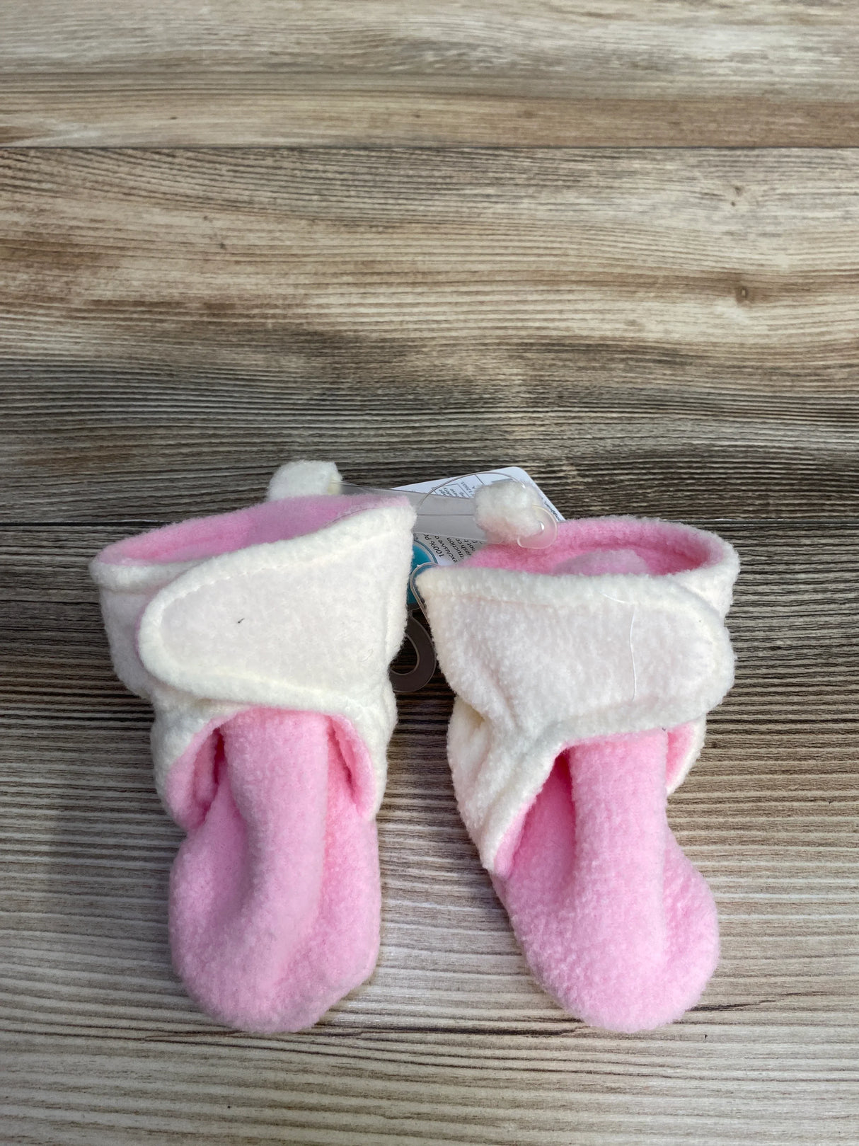 NEW Hudson Baby Fleece Booties Pink sz 2/3c