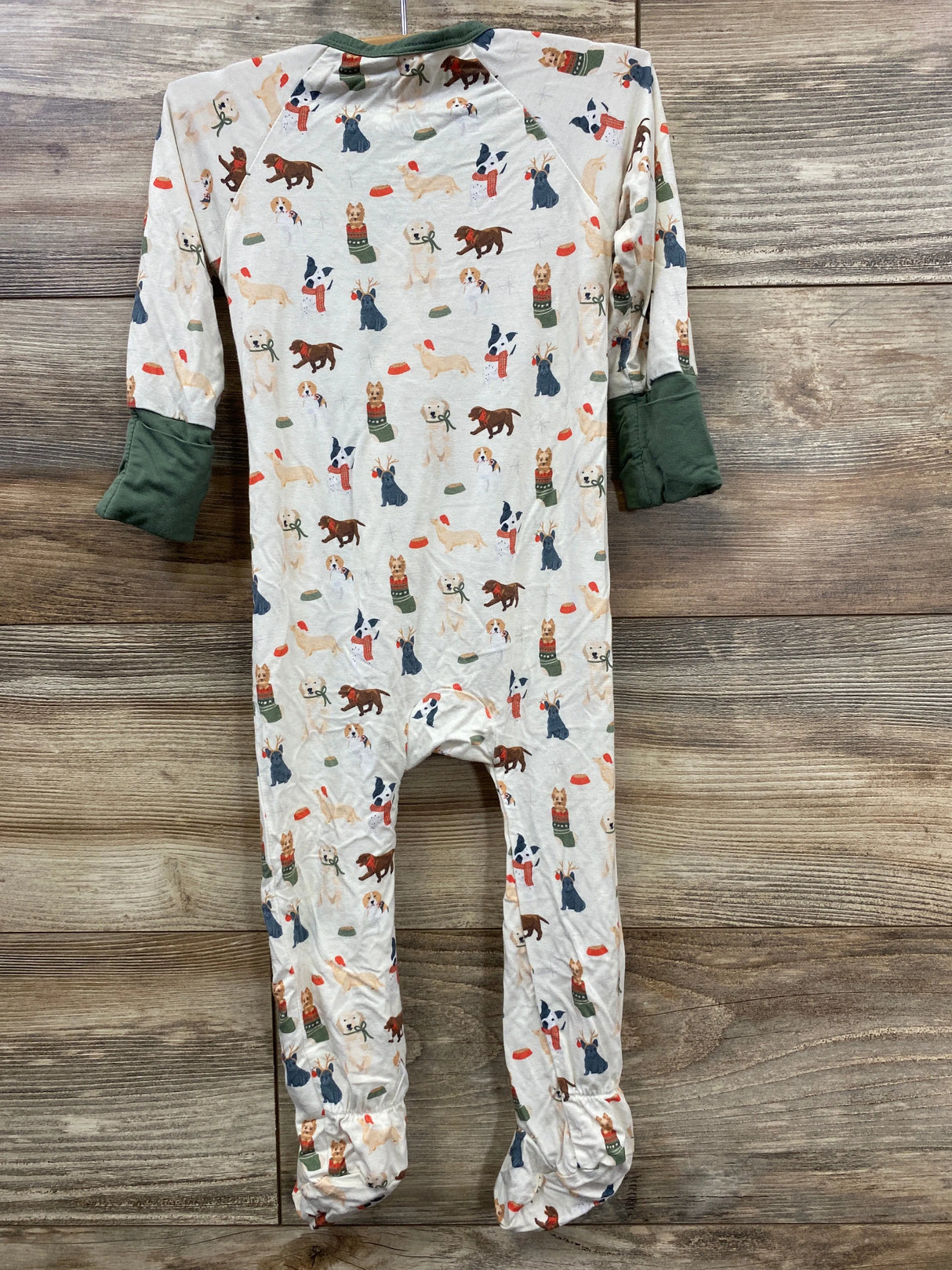 Tullabee Festive Pups Sleeper White sz 6-9m