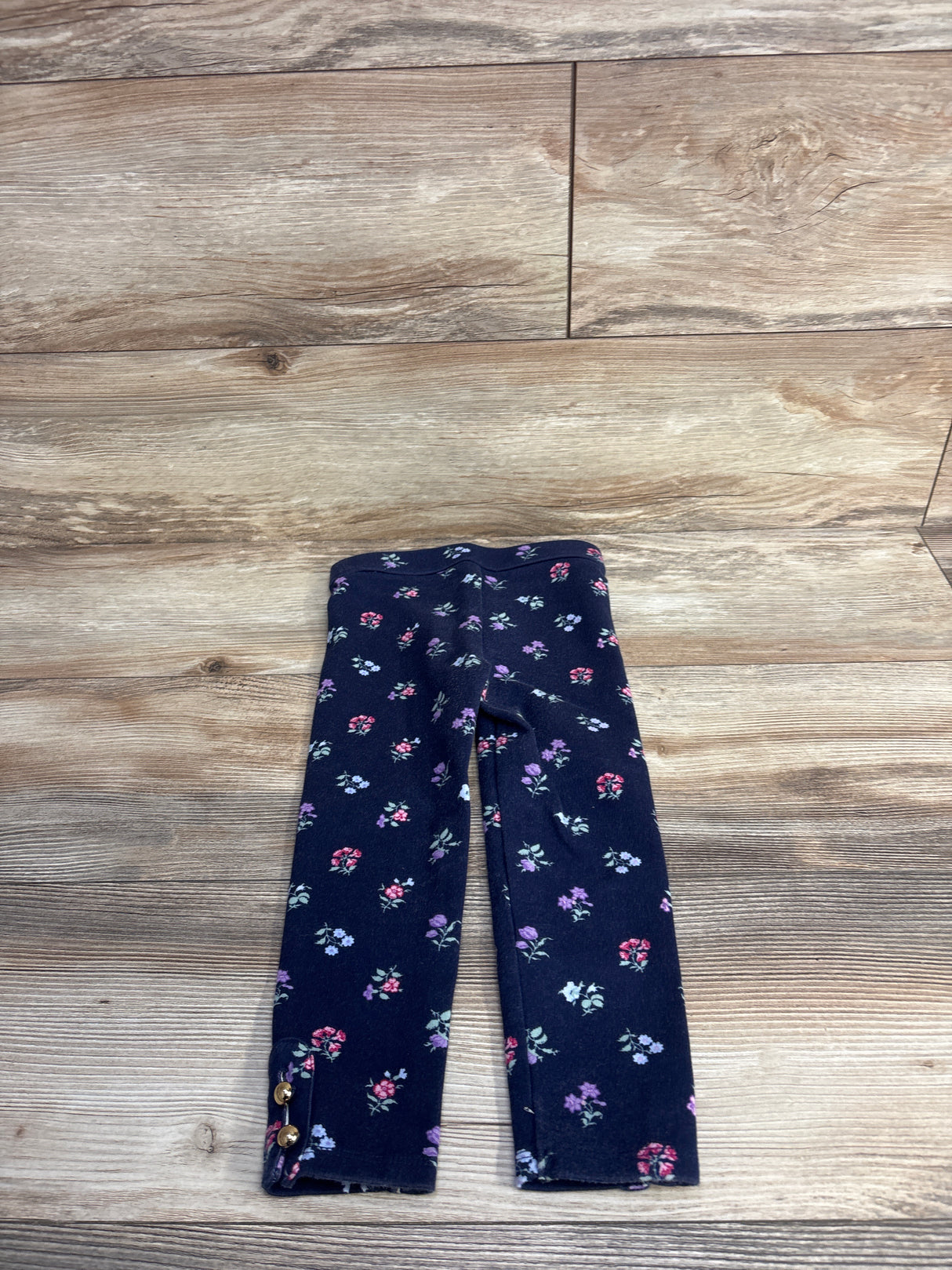 Janie & Jack Floral Leggings Navy sz 3T