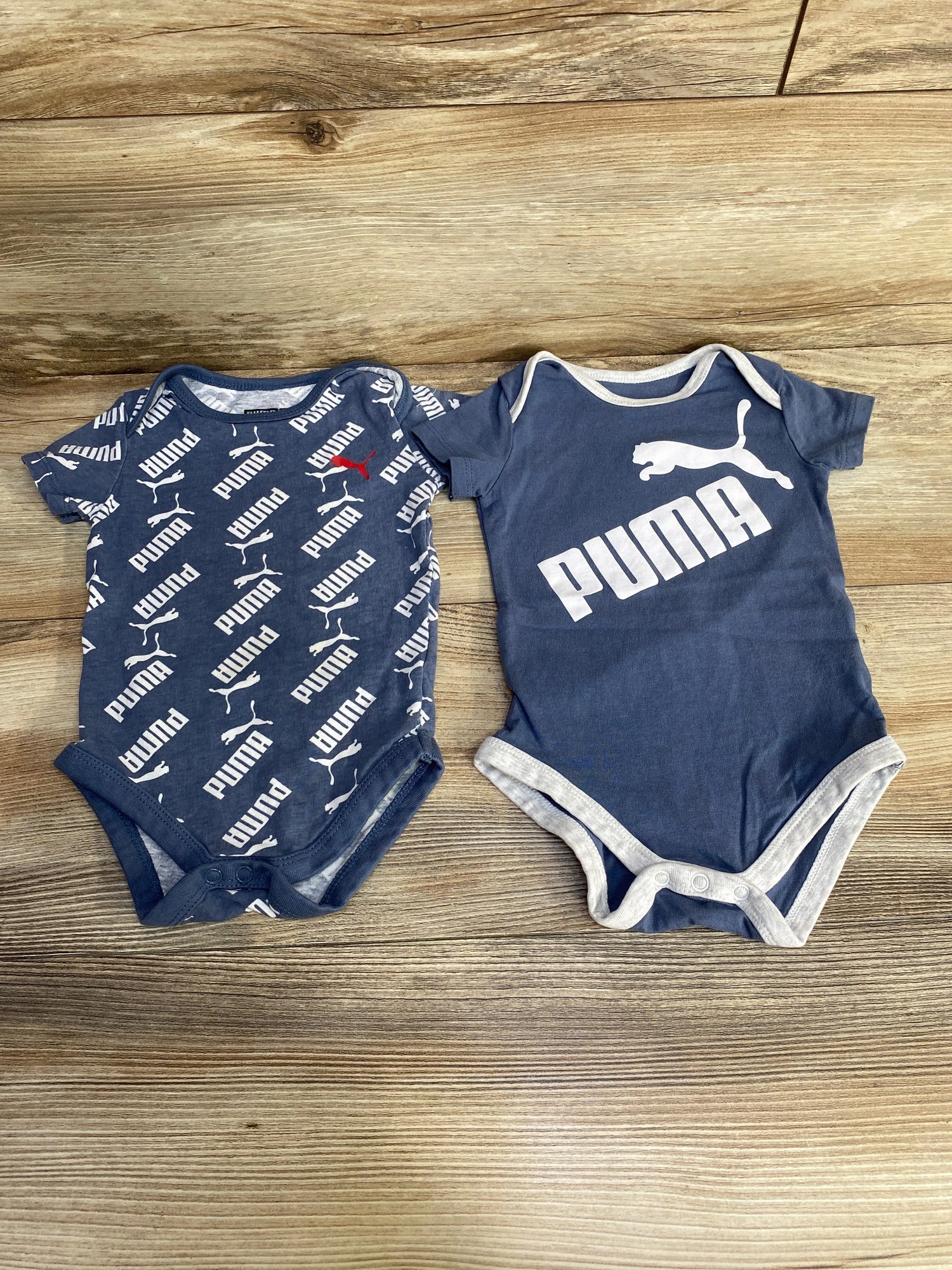 Puma 2pk Bodysuits Blue sz 3-6m - Me n Mommy To Be